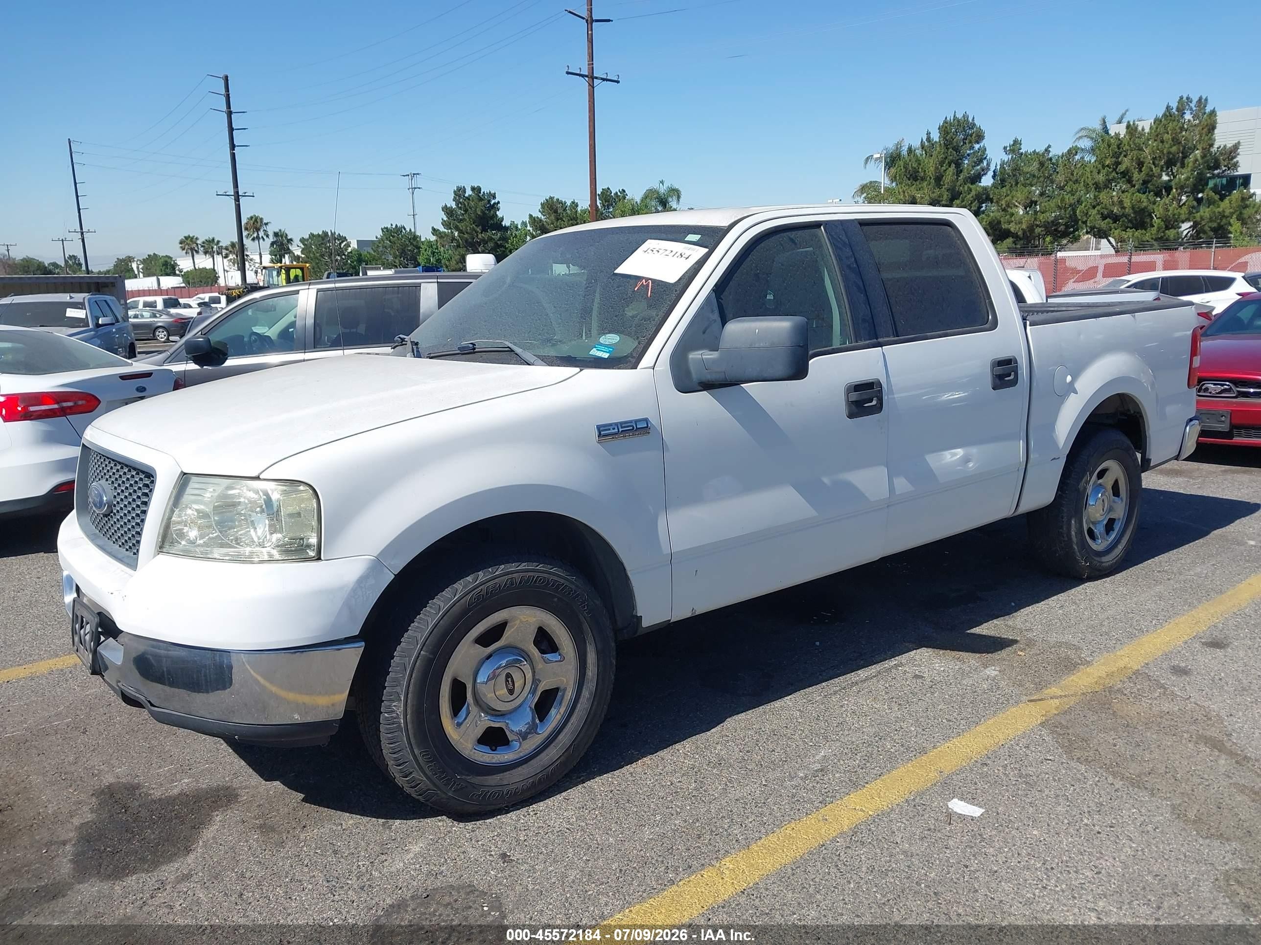2005 Ford F-150 Lariat/xlt White vin: 1FTPW12535FB24716