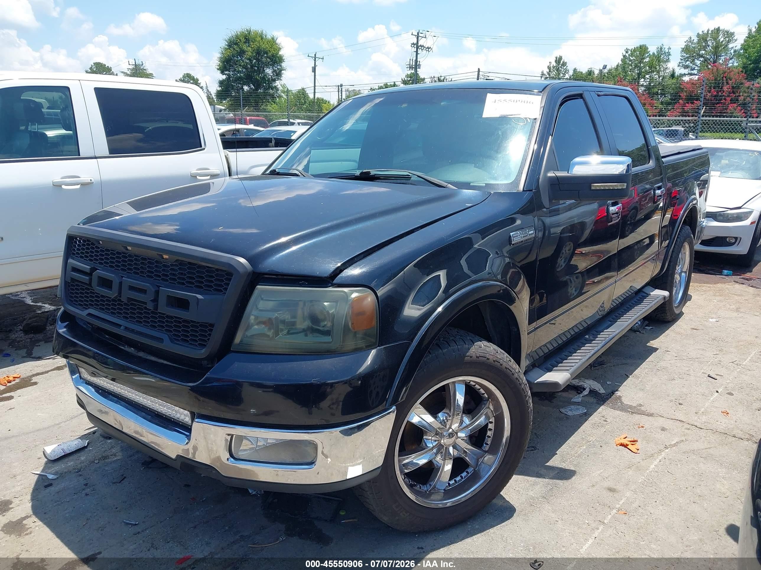 2005 Ford F-150 Lariat/xlt Black vin: 1FTPW12535FB58221