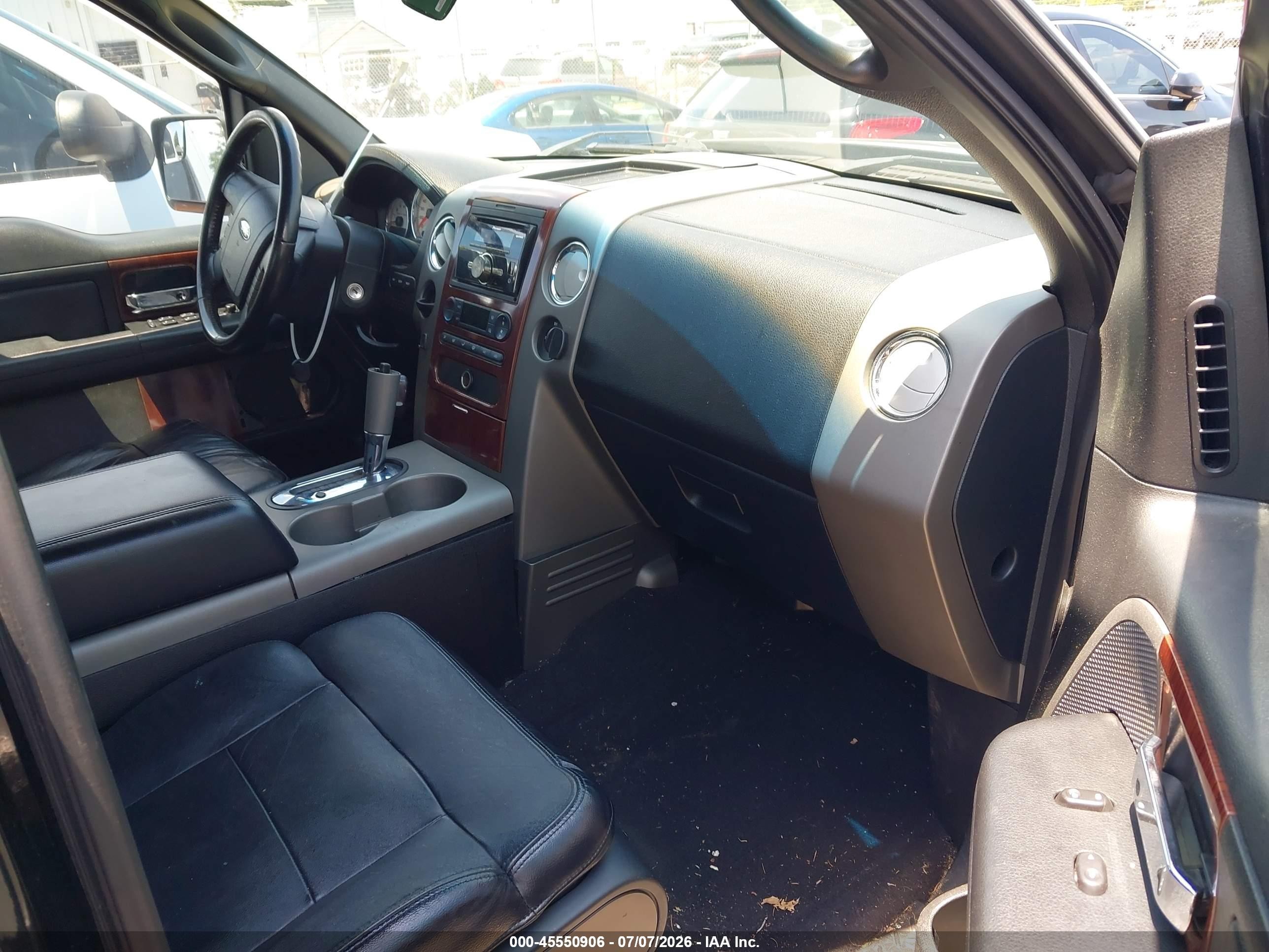 2005 Ford F-150 Lariat/xlt Black vin: 1FTPW12535FB58221
