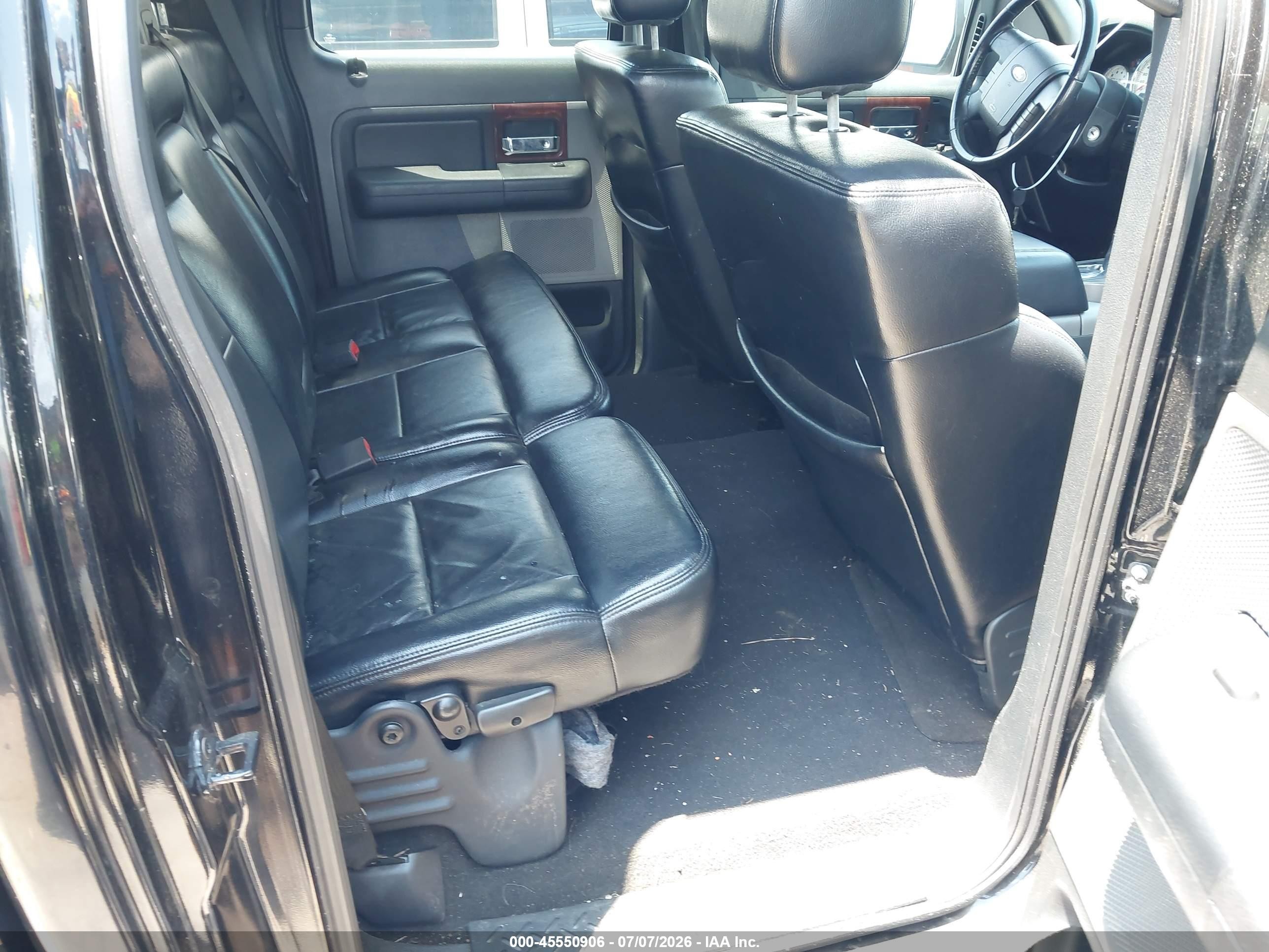 2005 Ford F-150 Lariat/xlt Black vin: 1FTPW12535FB58221