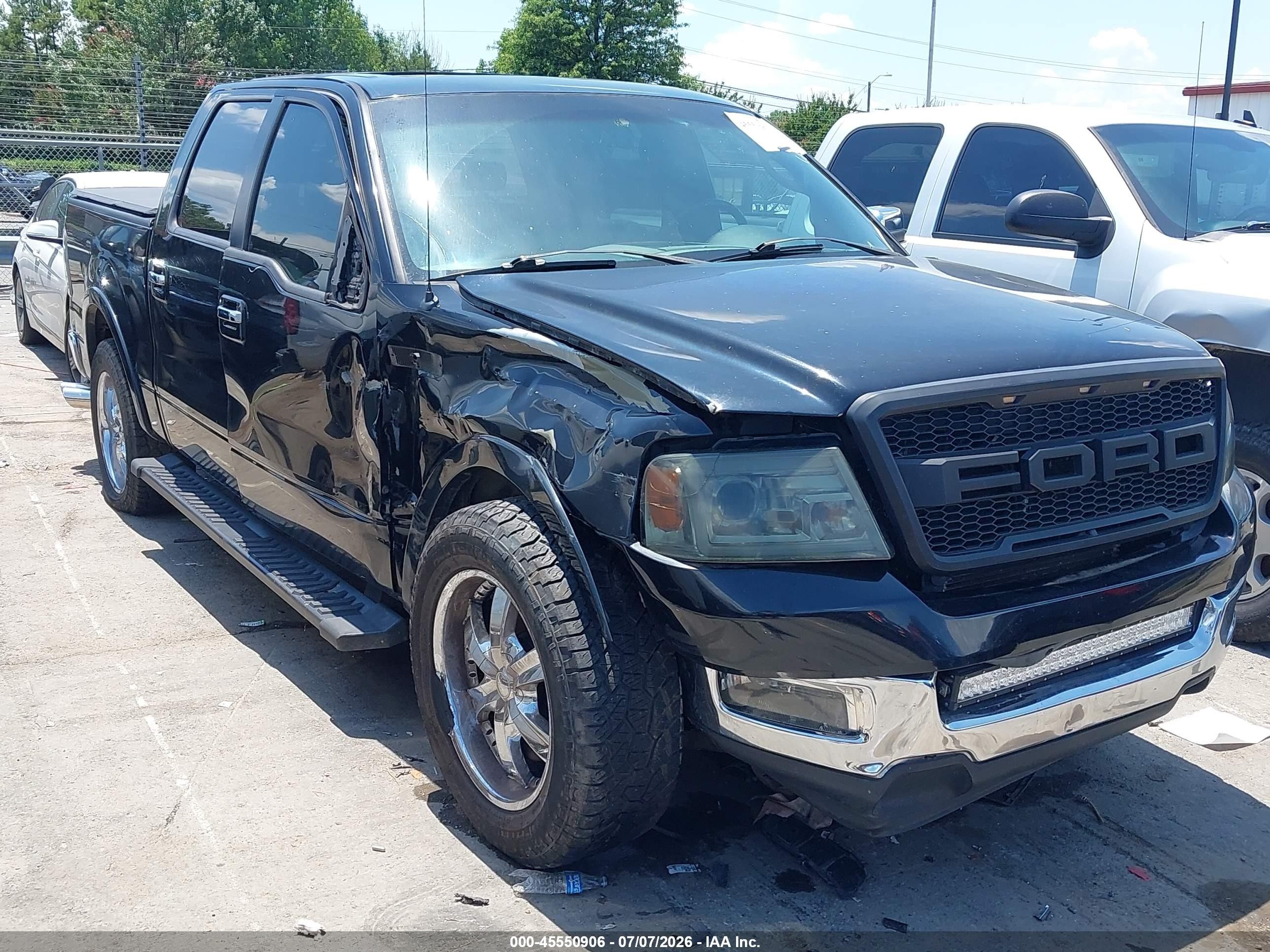2005 Ford F-150 Lariat/xlt Black vin: 1FTPW12535FB58221