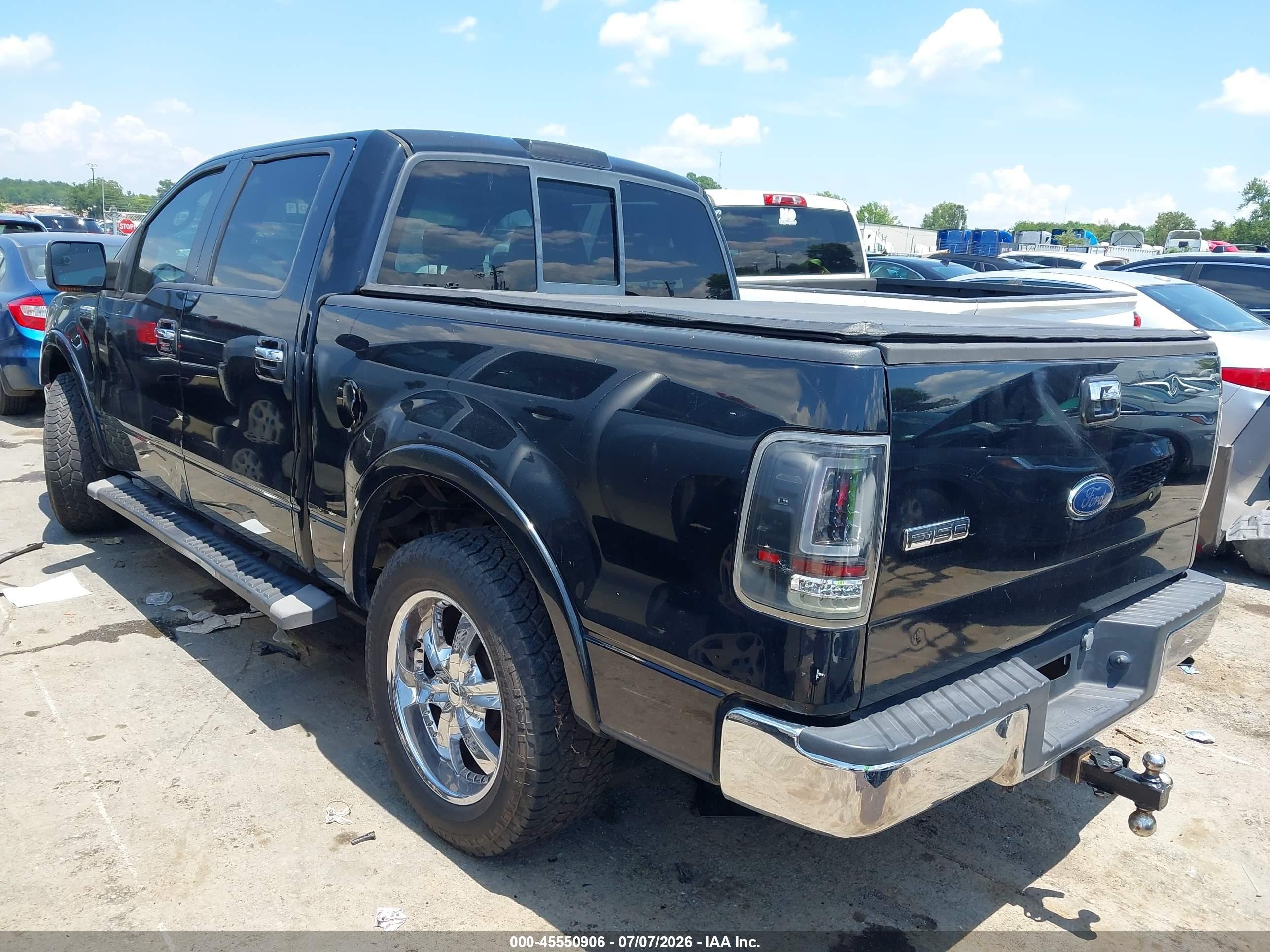 2005 Ford F-150 Lariat/xlt Black vin: 1FTPW12535FB58221