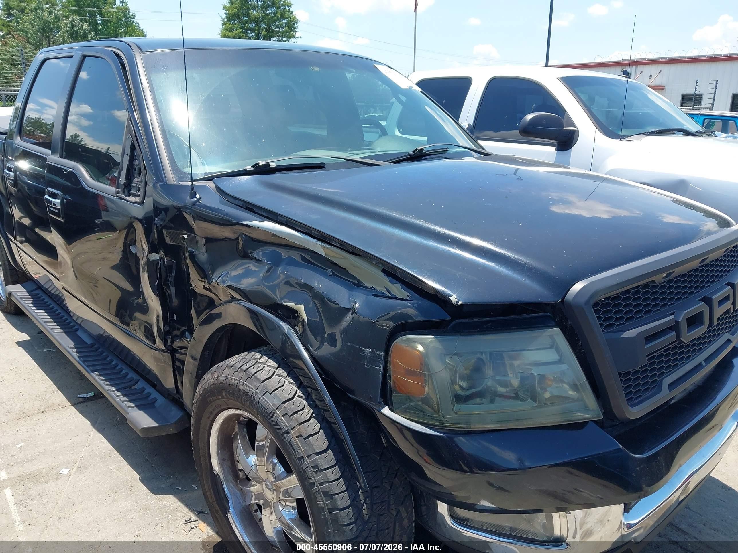 2005 Ford F-150 Lariat/xlt Black vin: 1FTPW12535FB58221