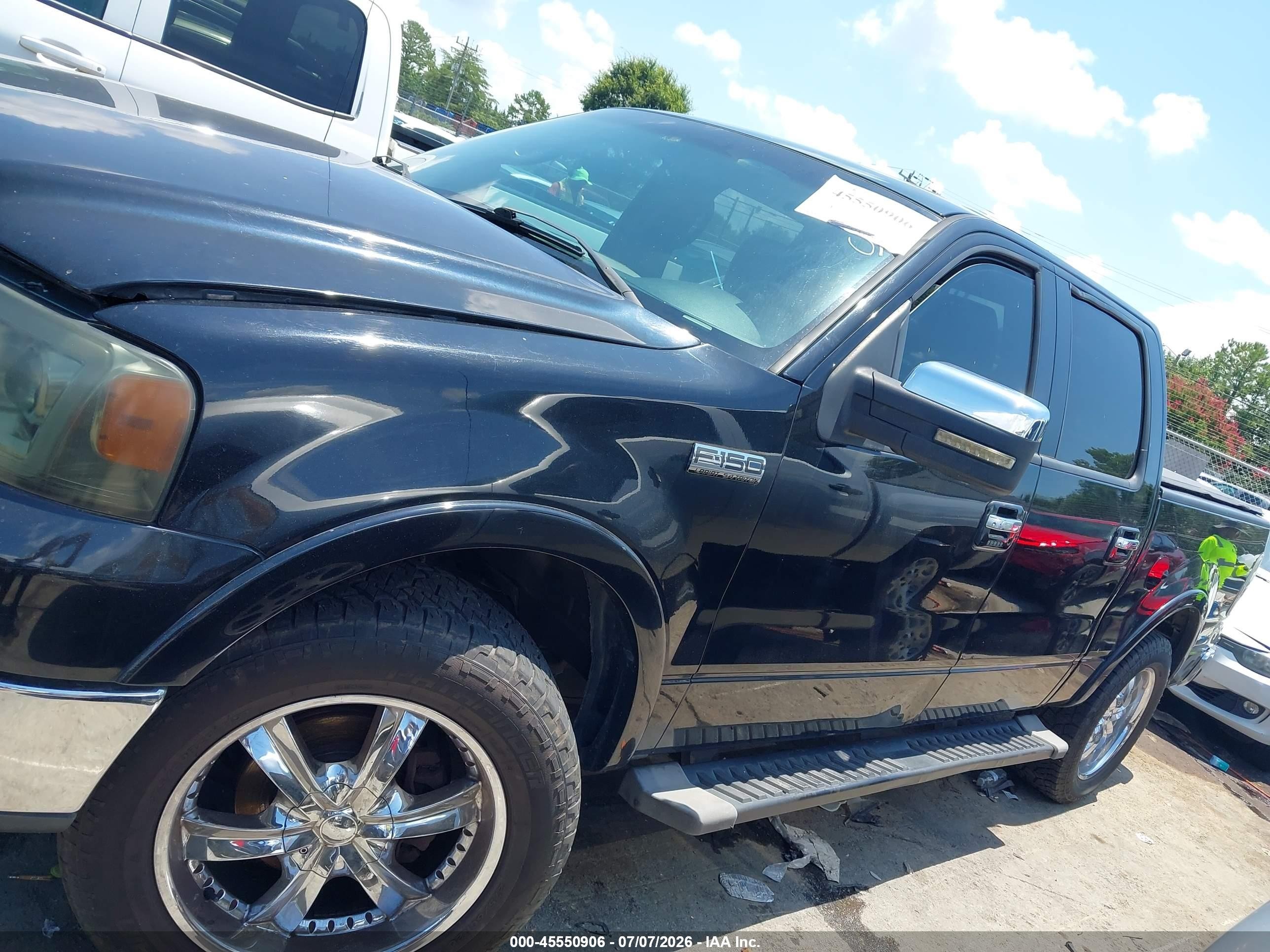 2005 Ford F-150 Lariat/xlt Black vin: 1FTPW12535FB58221