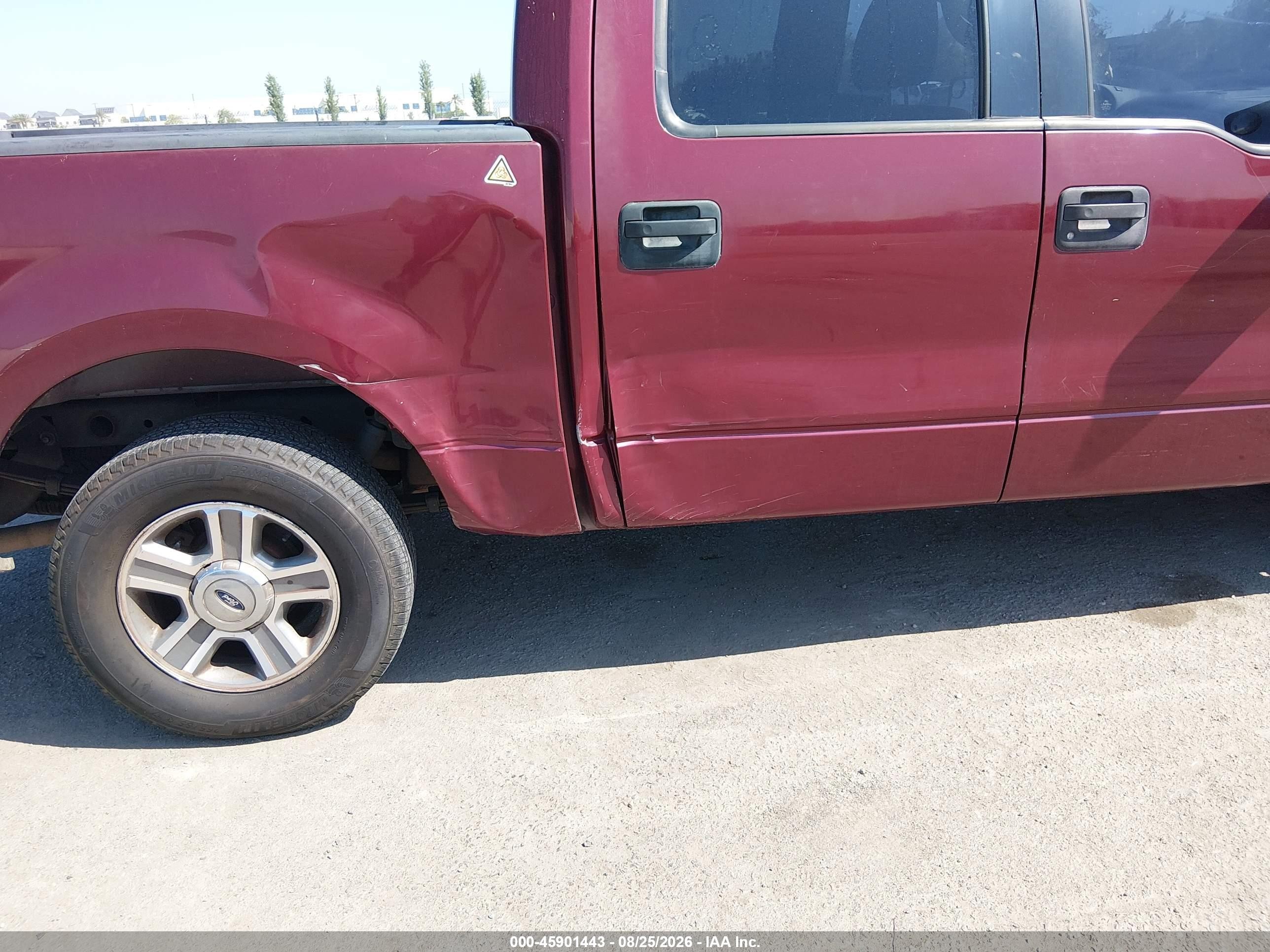 2005 Ford F-150 Lariat/xlt Maroon vin: 1FTPW12535KE92496
