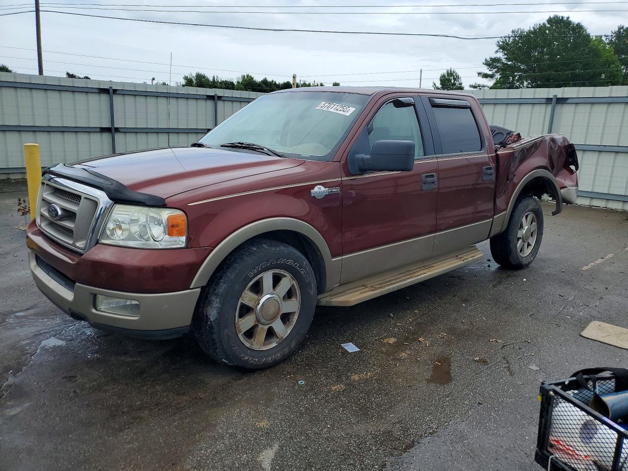 2005 Ford F150 Supercrew Burgundy vin: 1FTPW12535KE94295