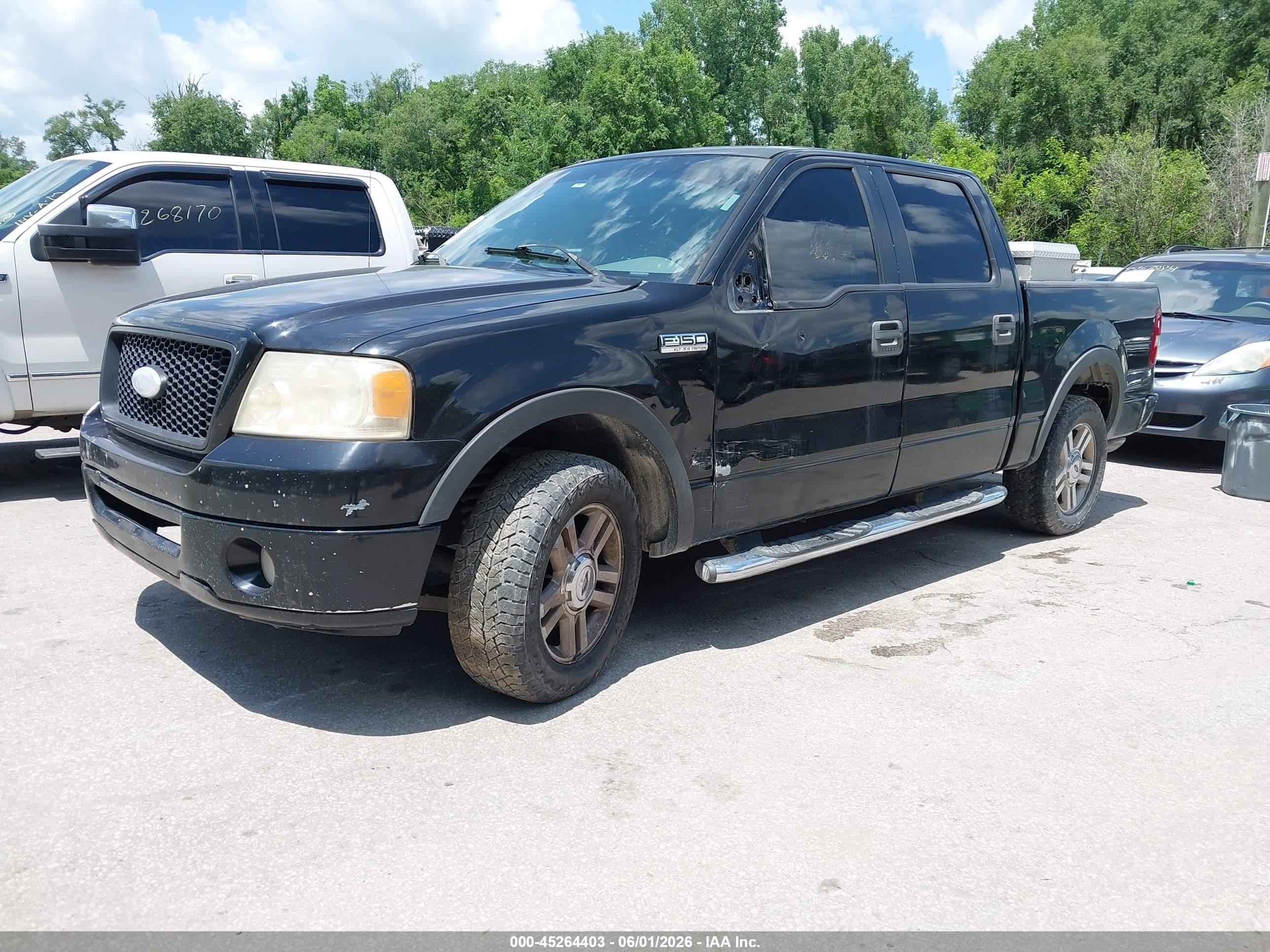 2006 Ford F-150 Lariat/xlt Black vin: 1FTPW12536KB73892
