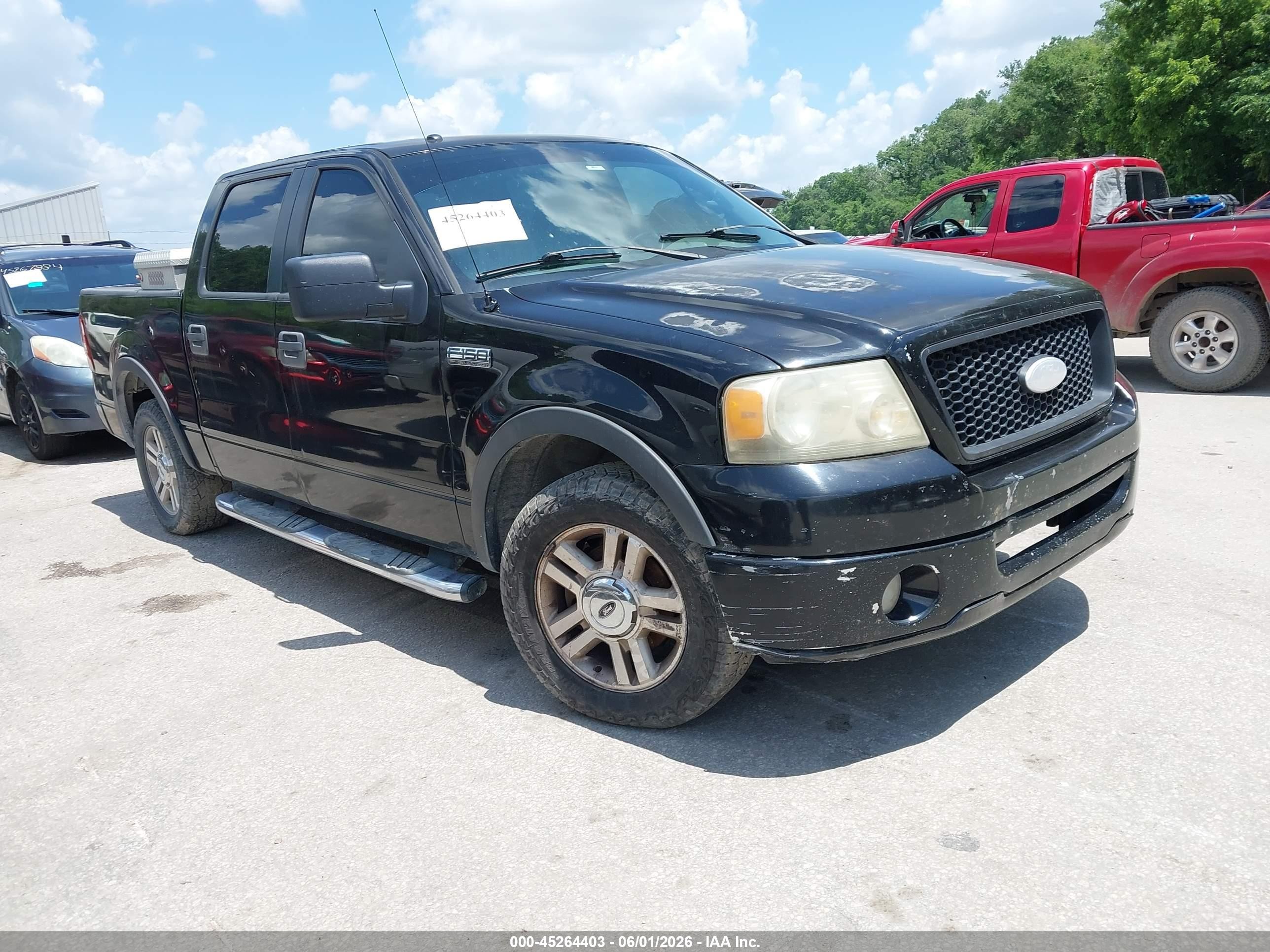 2006 Ford F-150 Lariat/xlt Black vin: 1FTPW12536KB73892