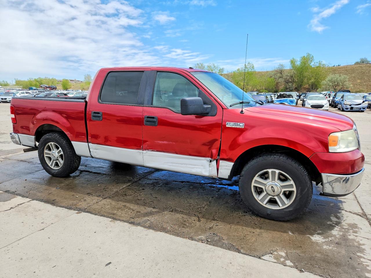 2007 Ford F150 Supercrew Burgundy vin: 1FTPW12537KC65604