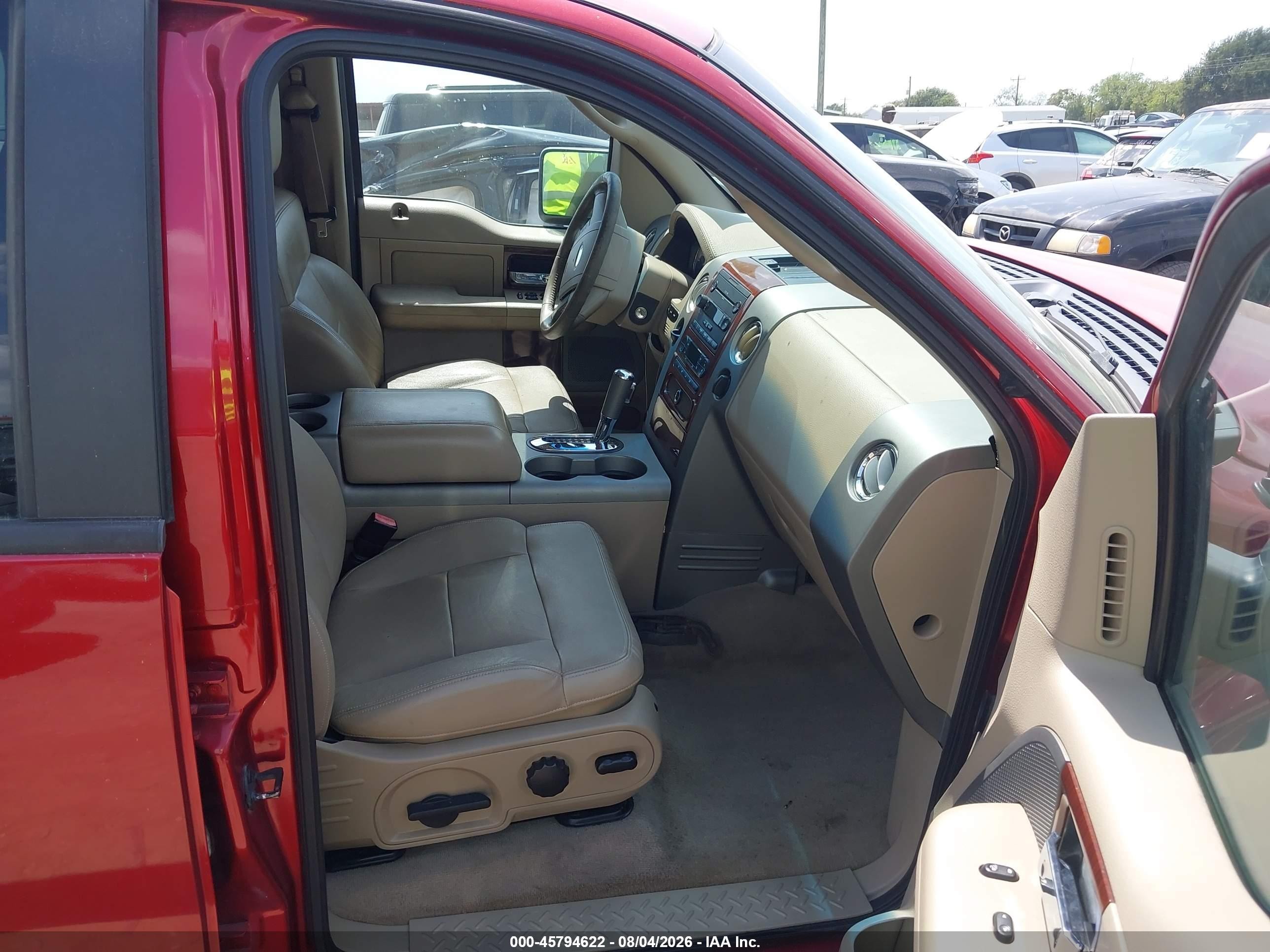 2007 Ford F-150 Lariat/xlt Red vin: 1FTPW12537KC96447