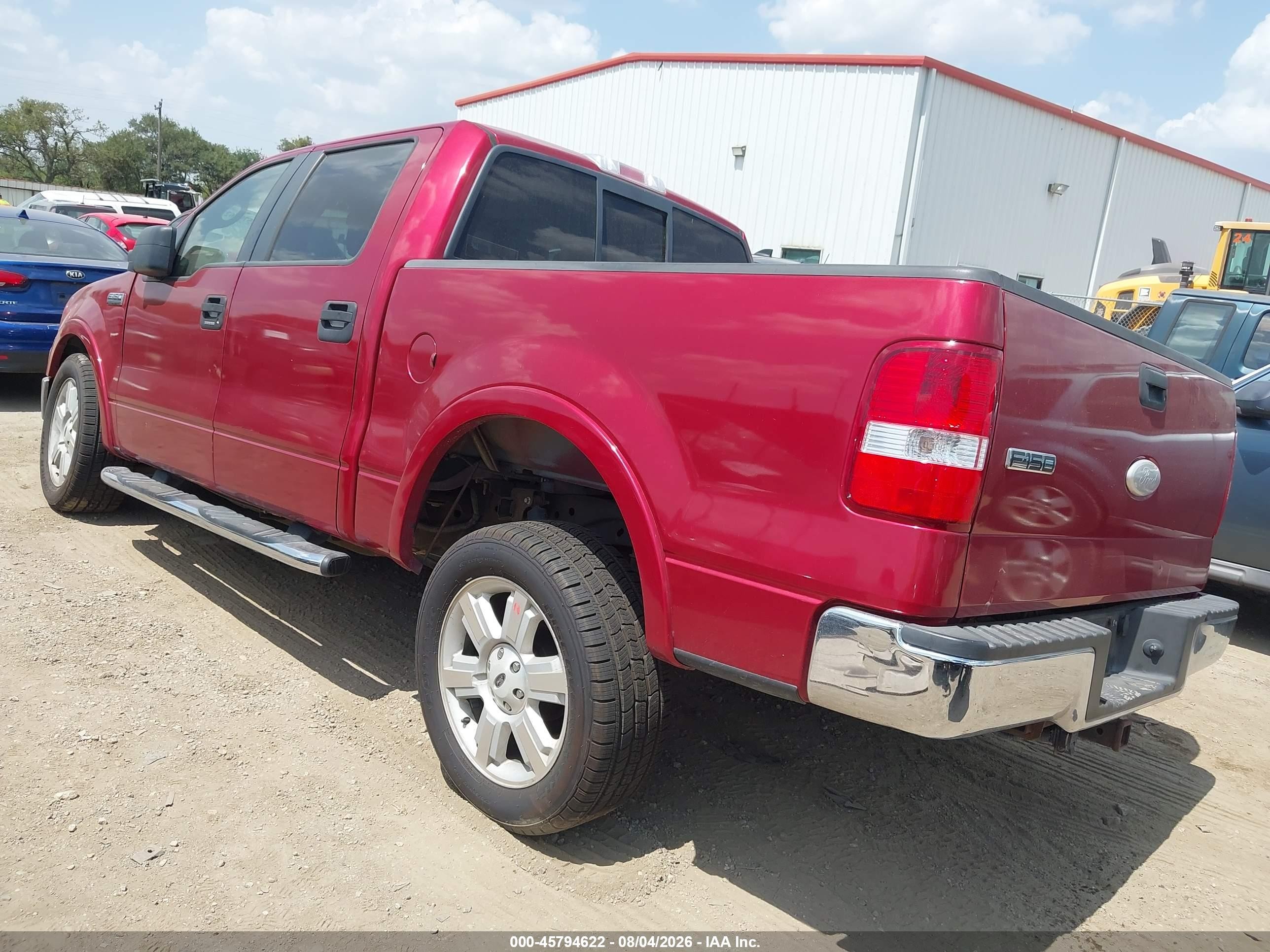 2007 Ford F-150 Lariat/xlt Red vin: 1FTPW12537KC96447