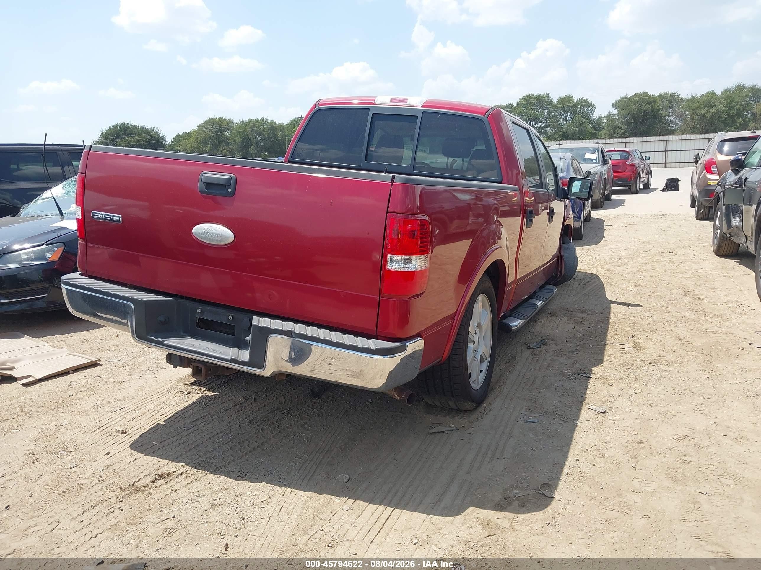 2007 Ford F-150 Lariat/xlt Red vin: 1FTPW12537KC96447