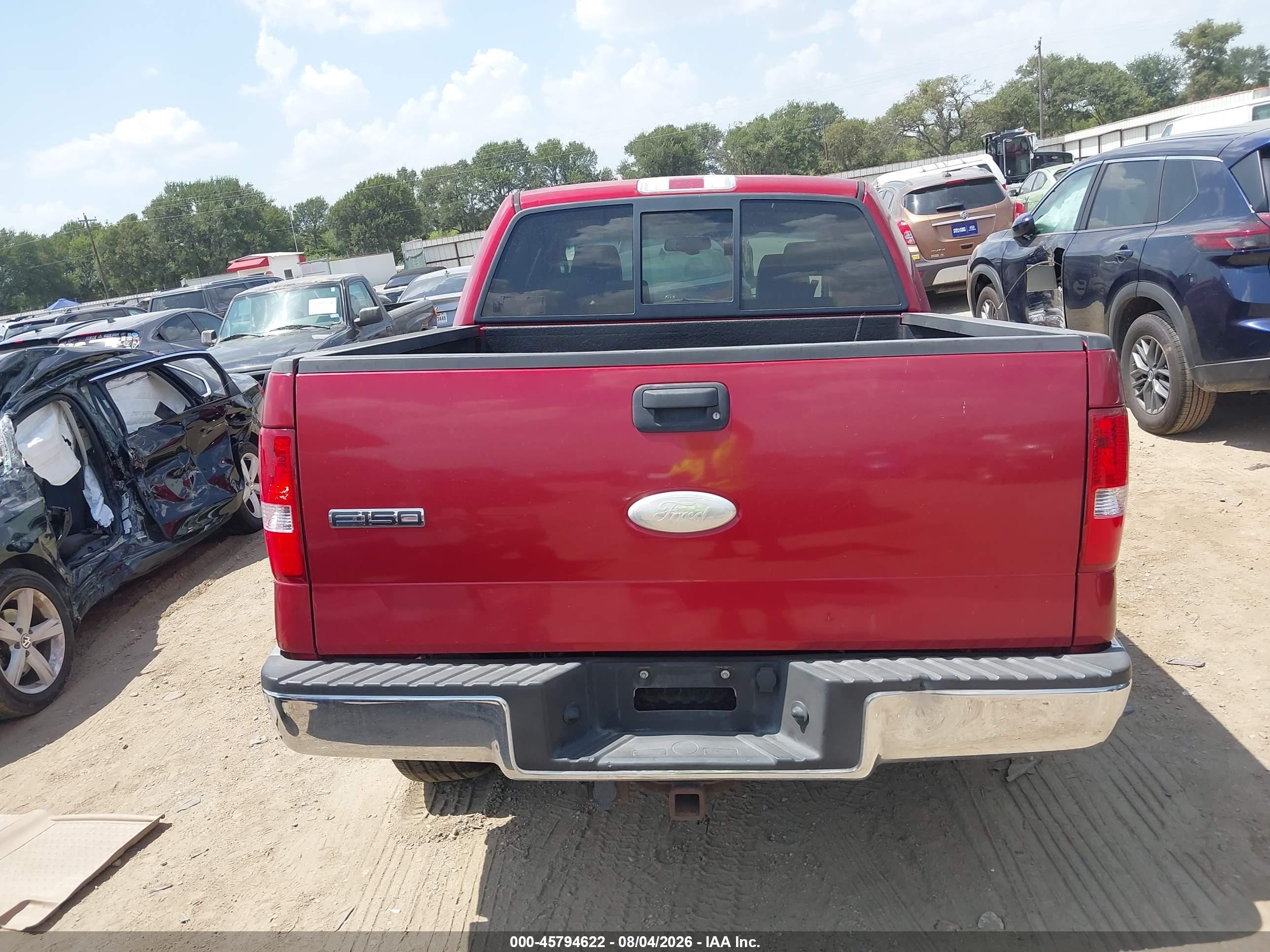 2007 Ford F-150 Lariat/xlt Red vin: 1FTPW12537KC96447