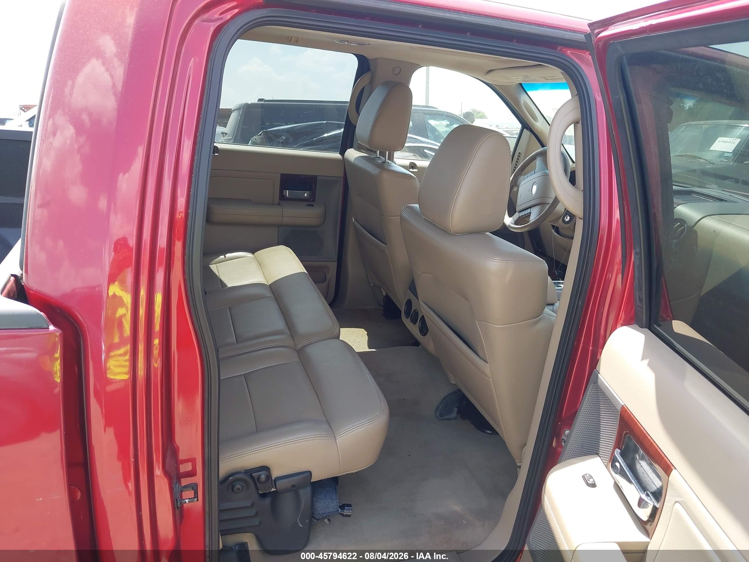 2007 Ford F-150 Lariat/xlt Red vin: 1FTPW12537KC96447
