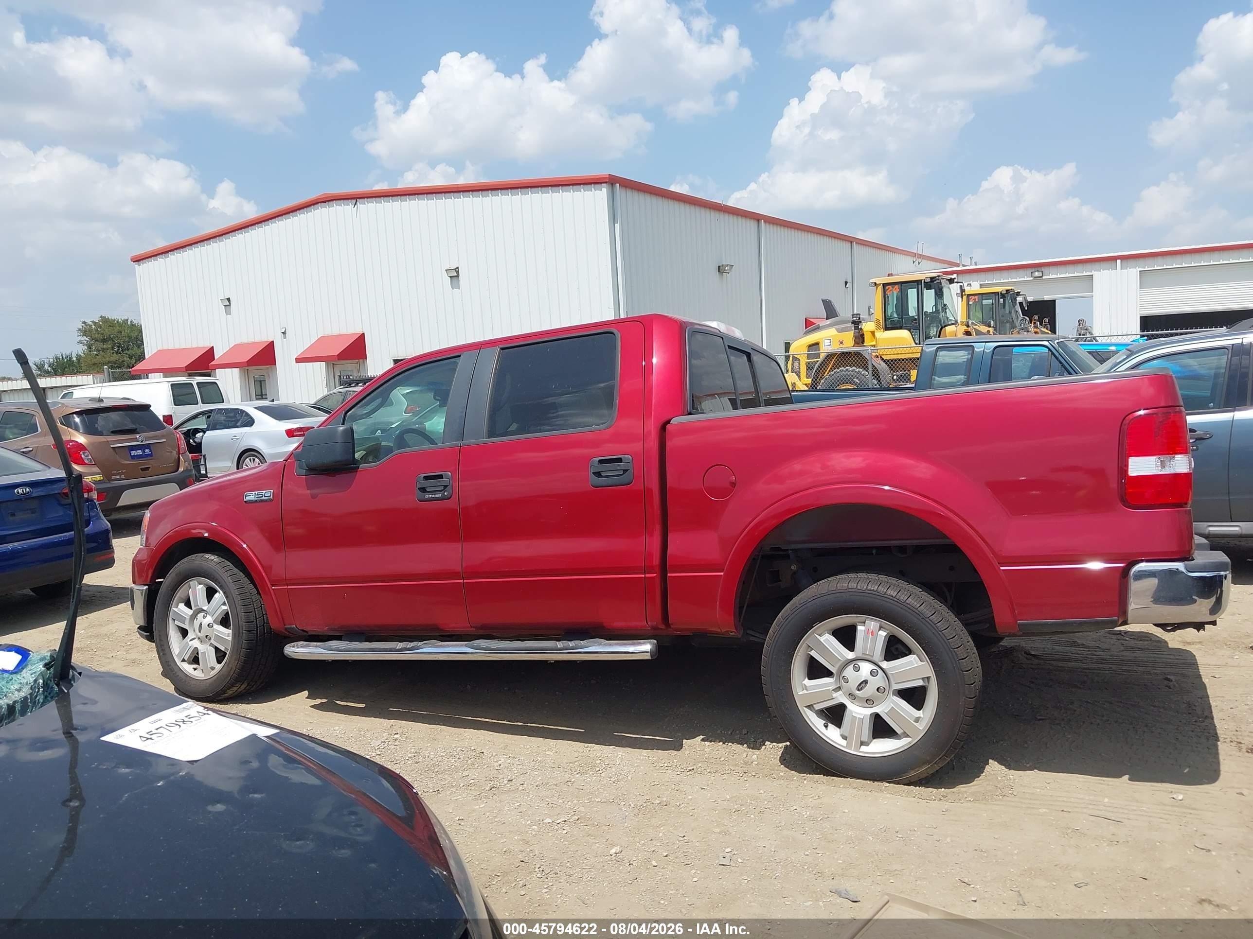 2007 Ford F-150 Lariat/xlt Red vin: 1FTPW12537KC96447
