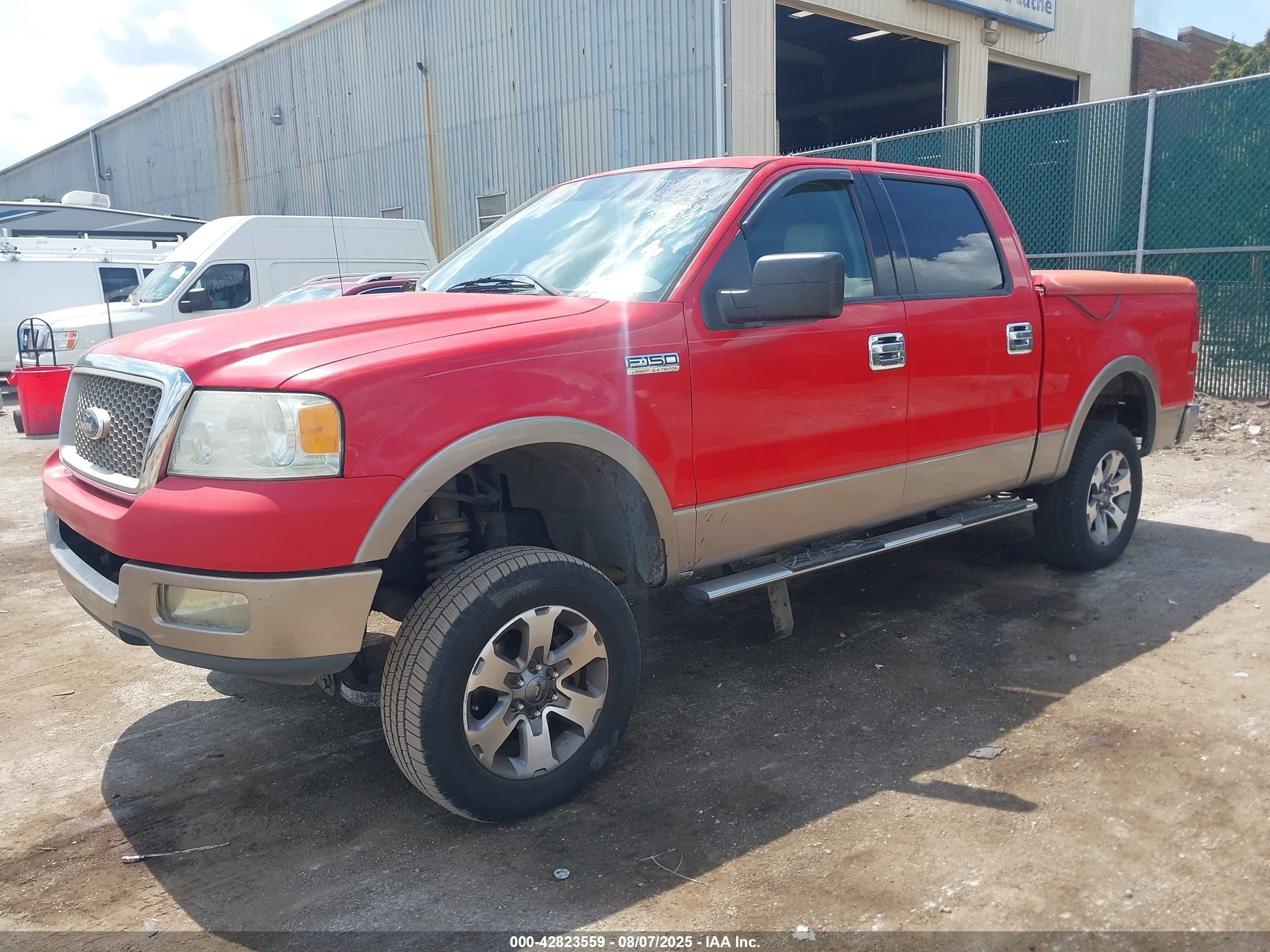 2004 Ford F-150 Lariat/xlt Red vin: 1FTPW12544KC35880