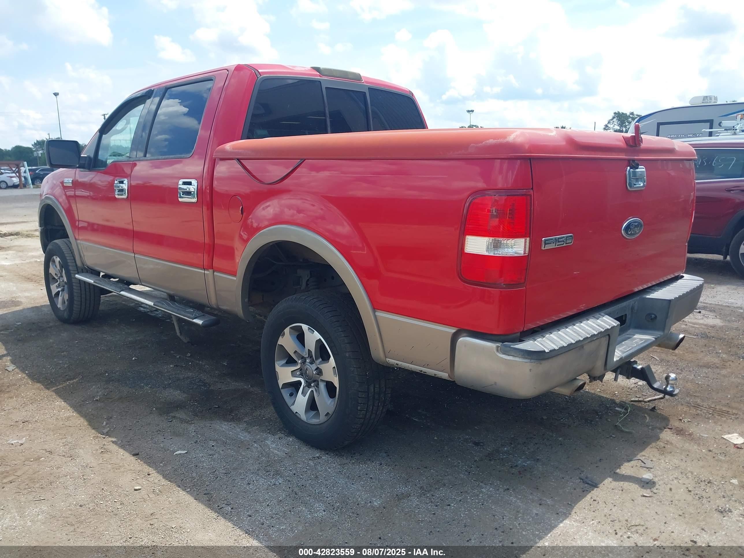 2004 Ford F-150 Lariat/xlt Red vin: 1FTPW12544KC35880