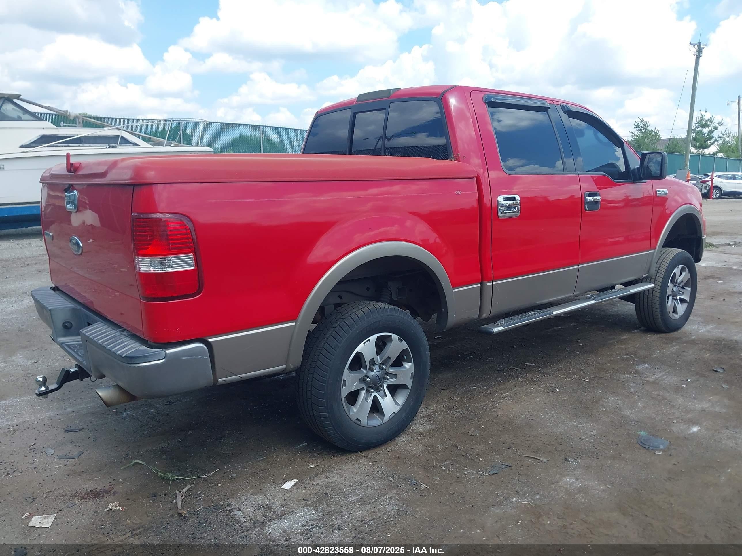 2004 Ford F-150 Lariat/xlt Red vin: 1FTPW12544KC35880