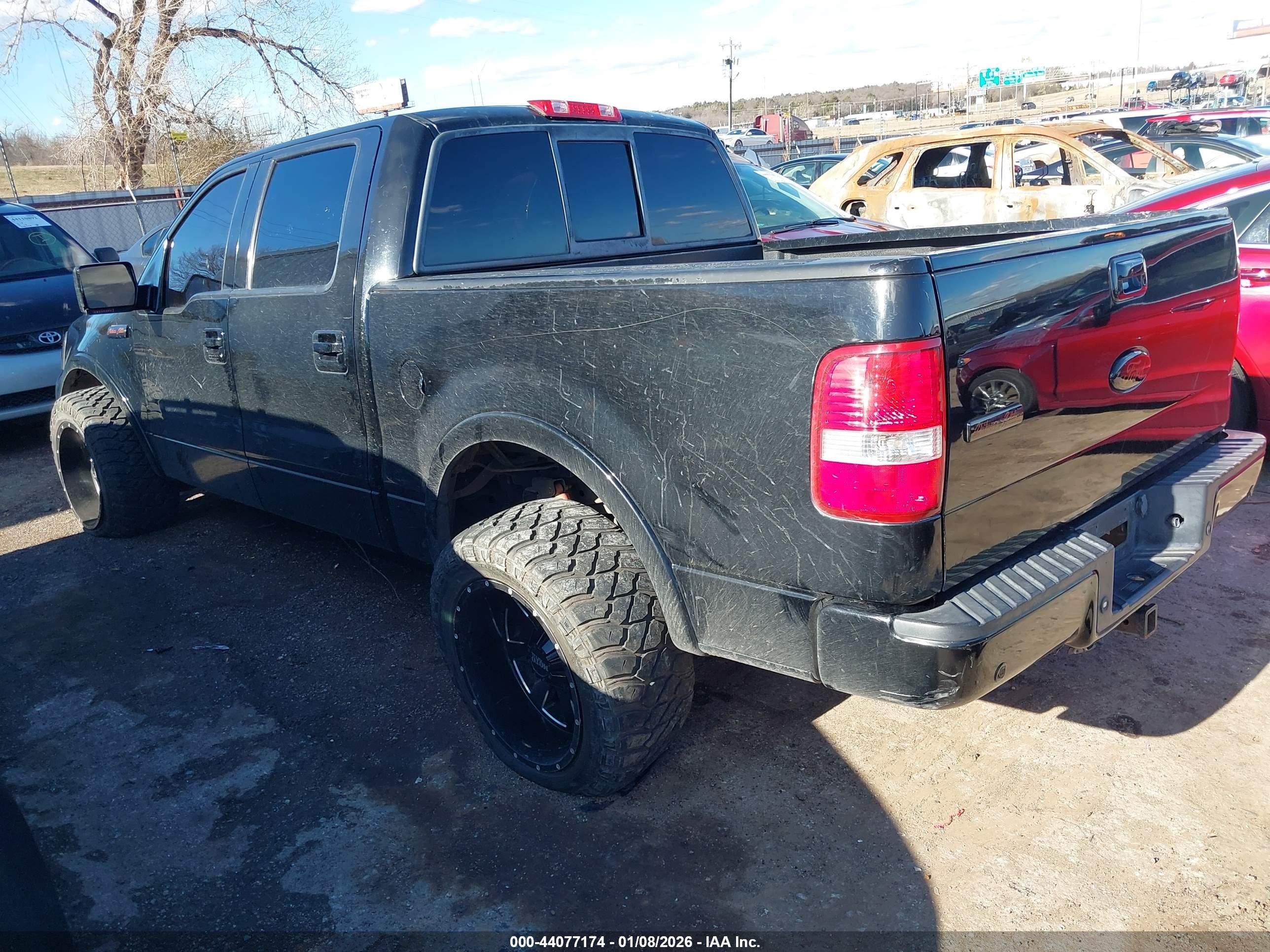 2005 Ford F-150 Lariat/xlt Black vin: 1FTPW12545FA50464