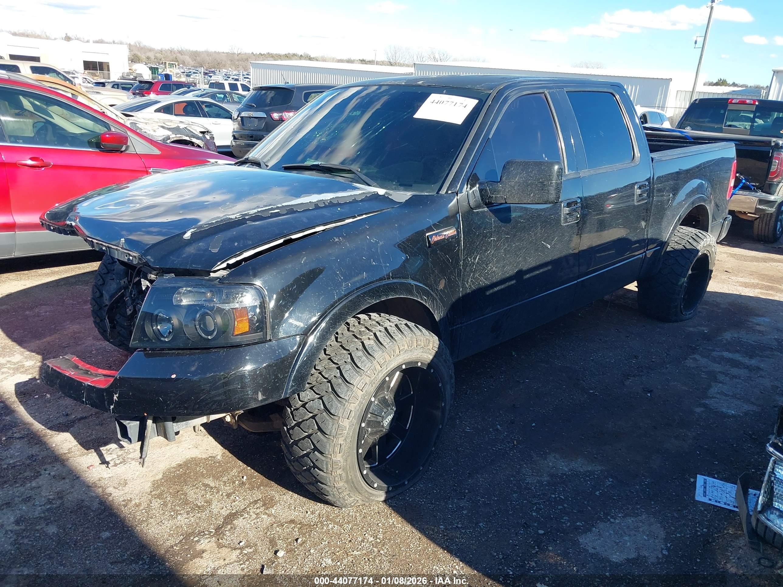 2005 Ford F-150 Lariat/xlt Black vin: 1FTPW12545FA50464
