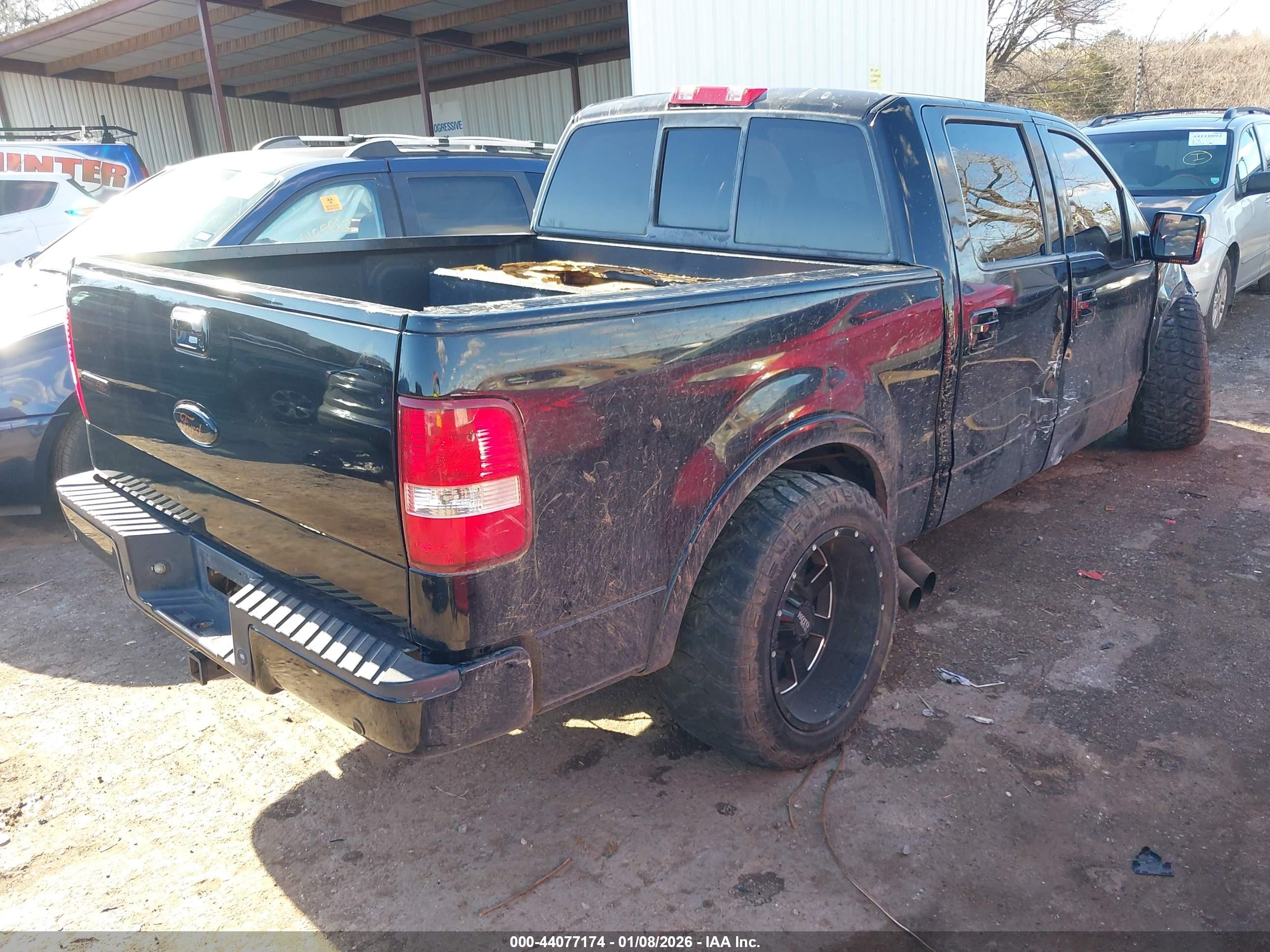 2005 Ford F-150 Lariat/xlt Black vin: 1FTPW12545FA50464