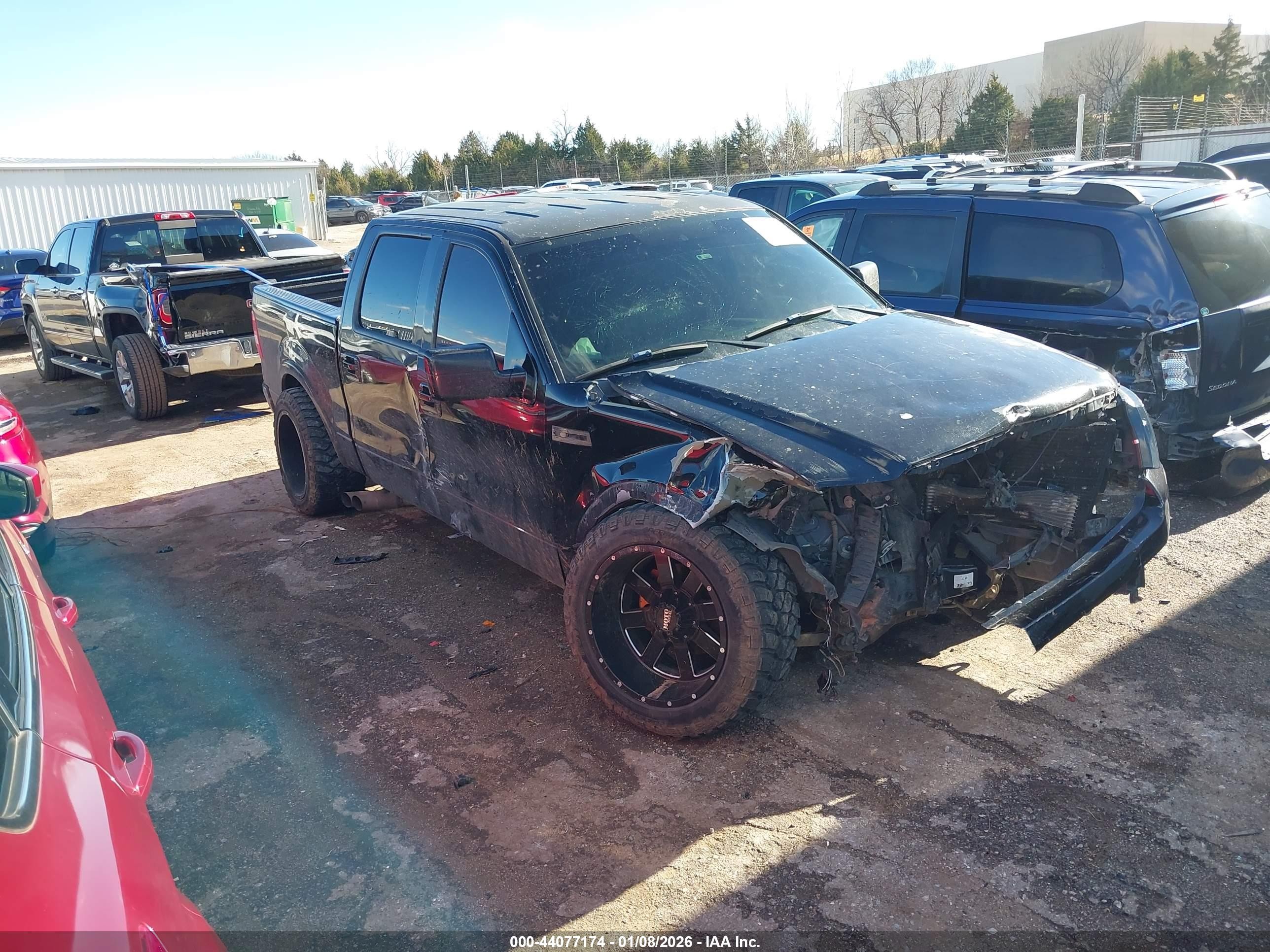 2005 Ford F-150 Lariat/xlt Black vin: 1FTPW12545FA50464