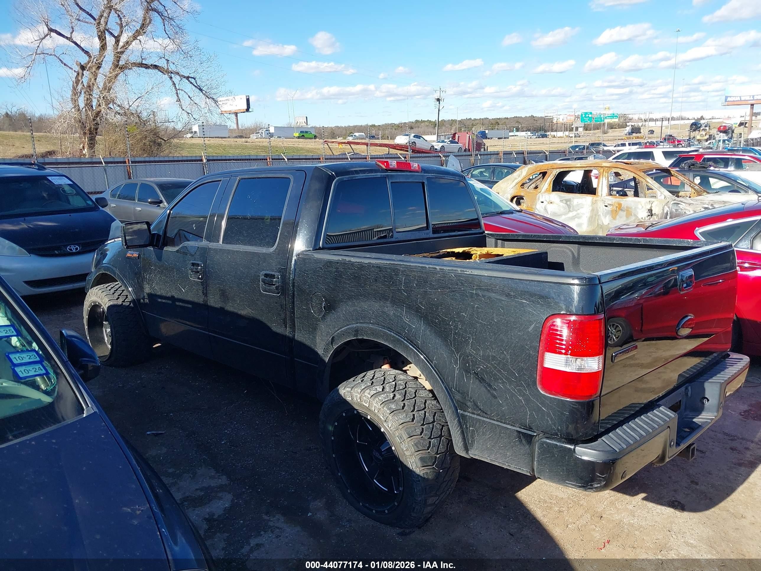 2005 Ford F-150 Lariat/xlt Black vin: 1FTPW12545FA50464