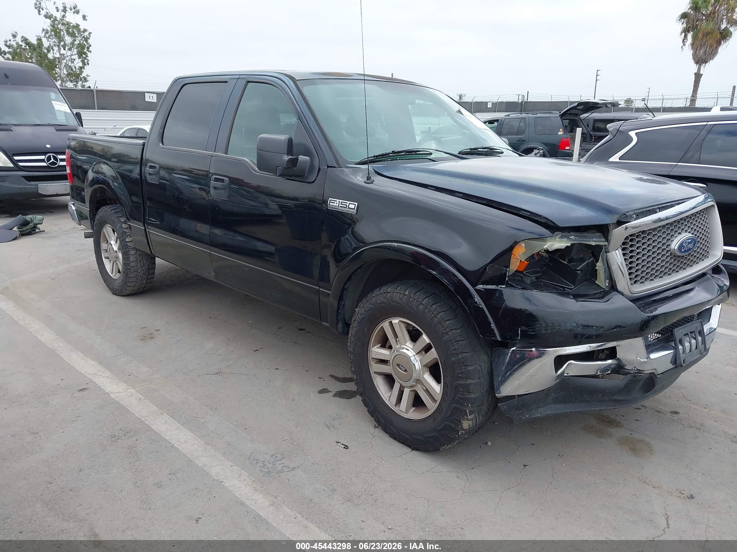 2005 Ford F-150 Lariat/xlt Black vin: 1FTPW12545FB41203