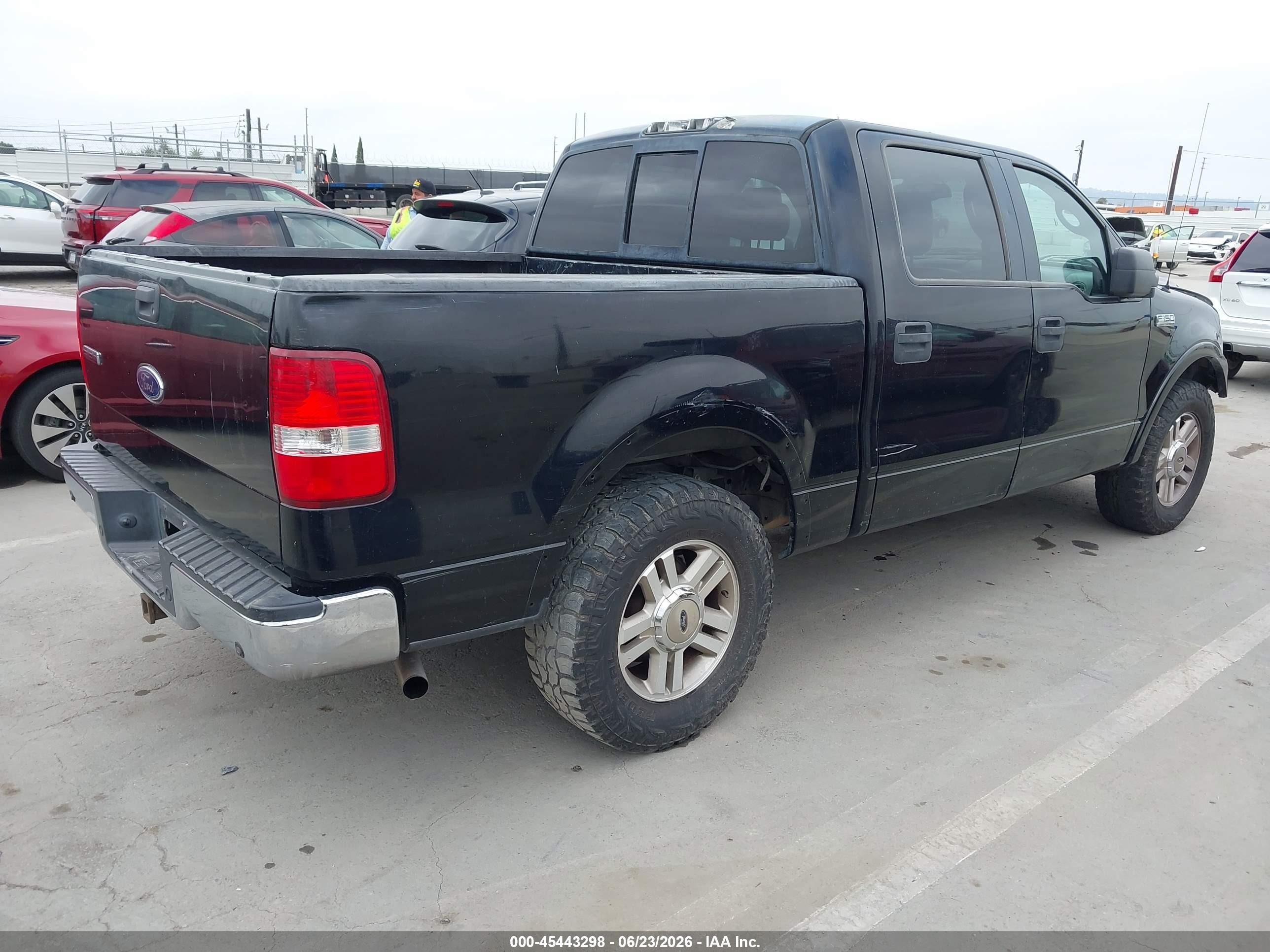 2005 Ford F-150 Lariat/xlt Black vin: 1FTPW12545FB41203