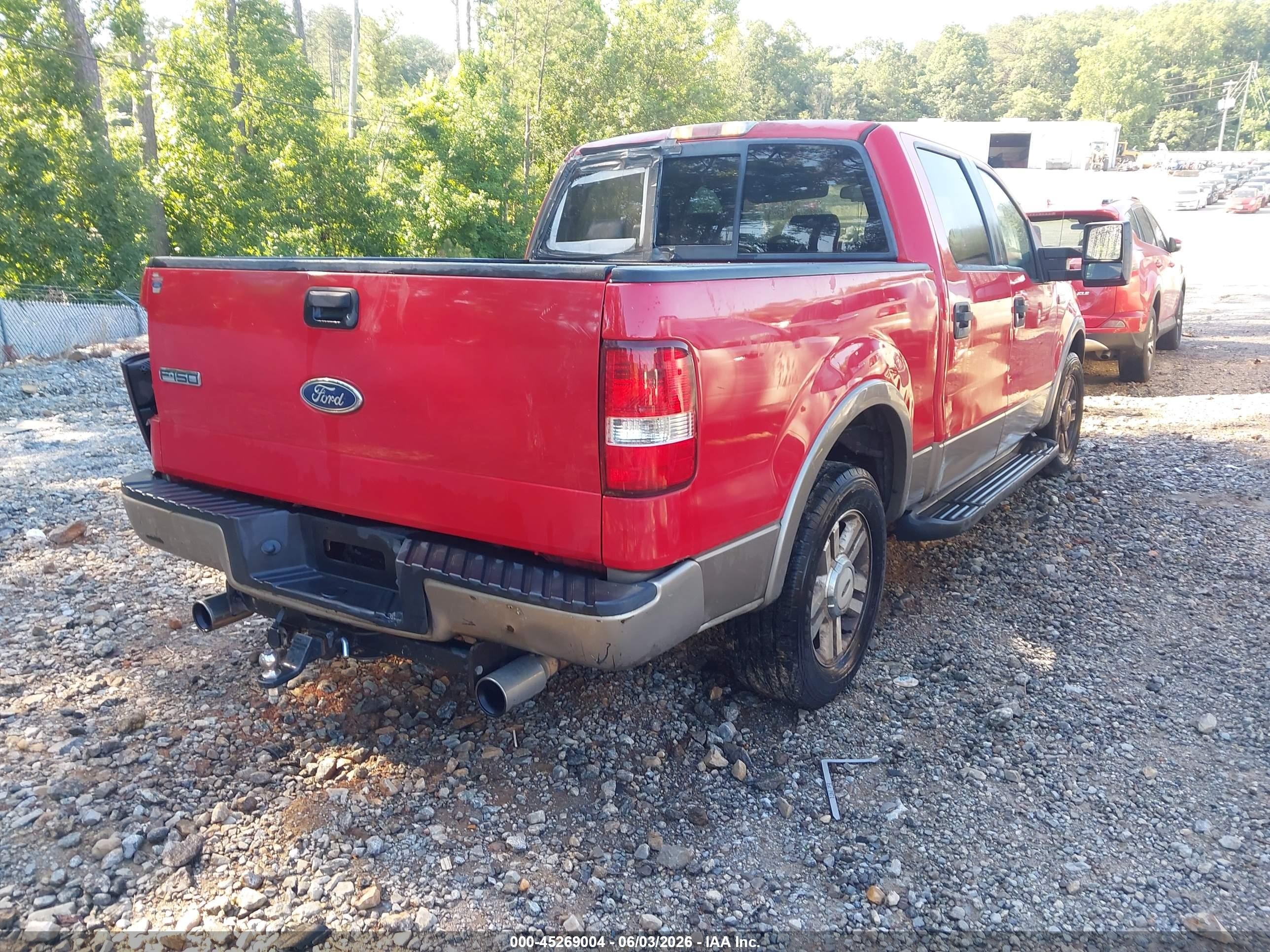 2005 Ford F-150 Lariat/xlt Красный vin: 1FTPW12545KE78039