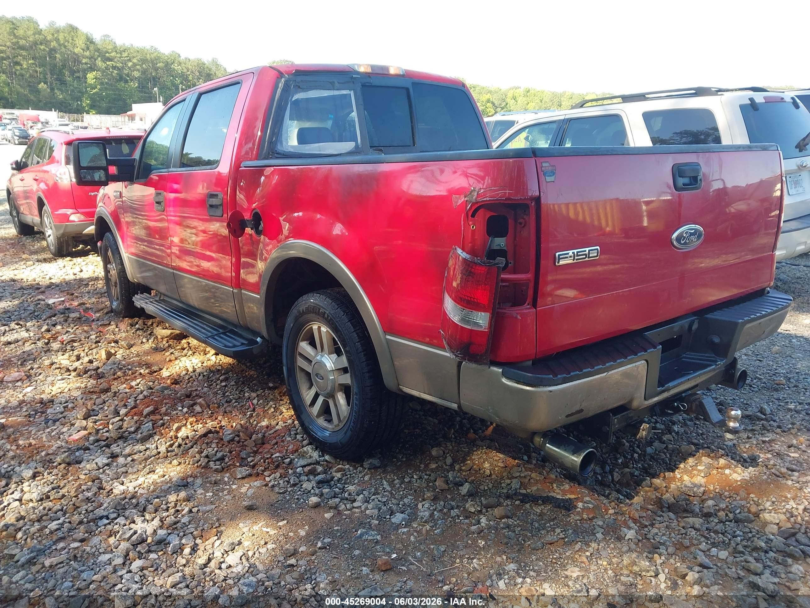 2005 Ford F-150 Lariat/xlt Красный vin: 1FTPW12545KE78039