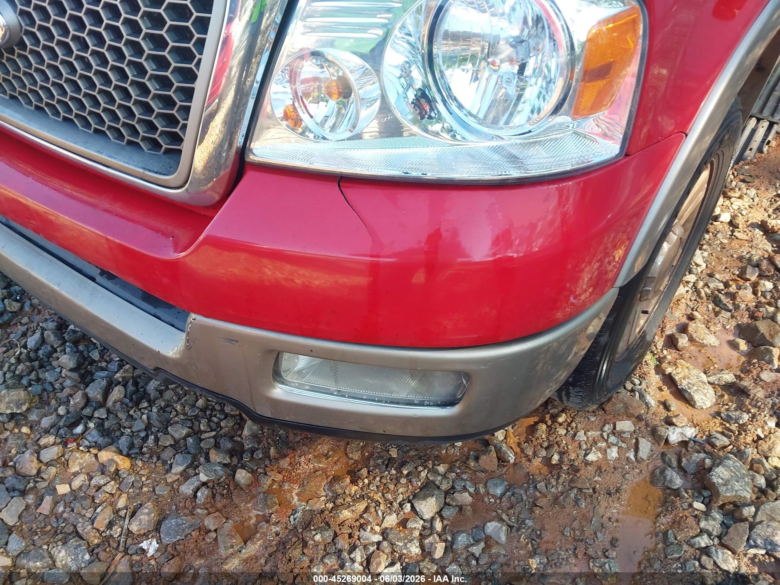 2005 Ford F-150 Lariat/xlt Красный vin: 1FTPW12545KE78039