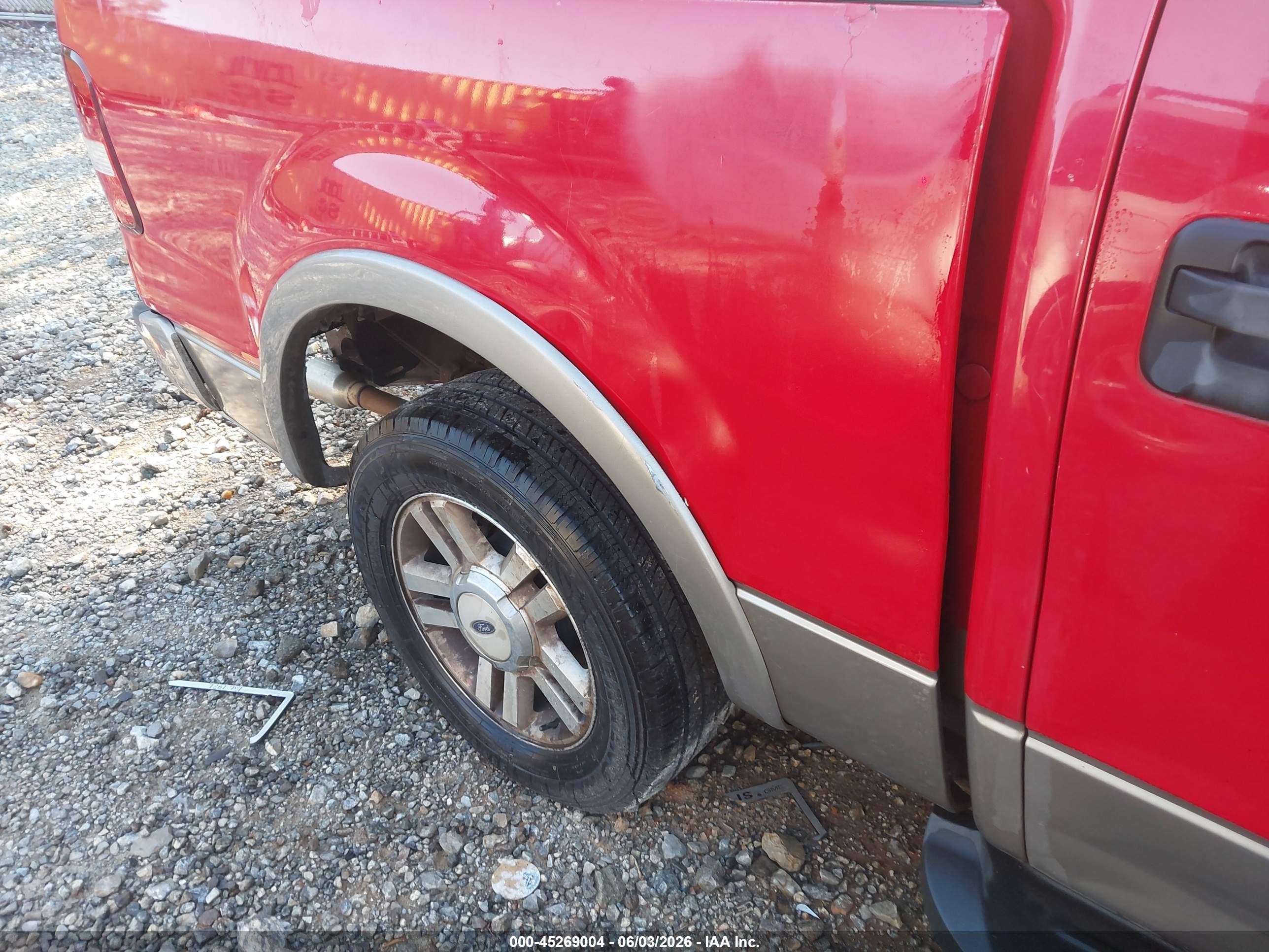 2005 Ford F-150 Lariat/xlt Красный vin: 1FTPW12545KE78039
