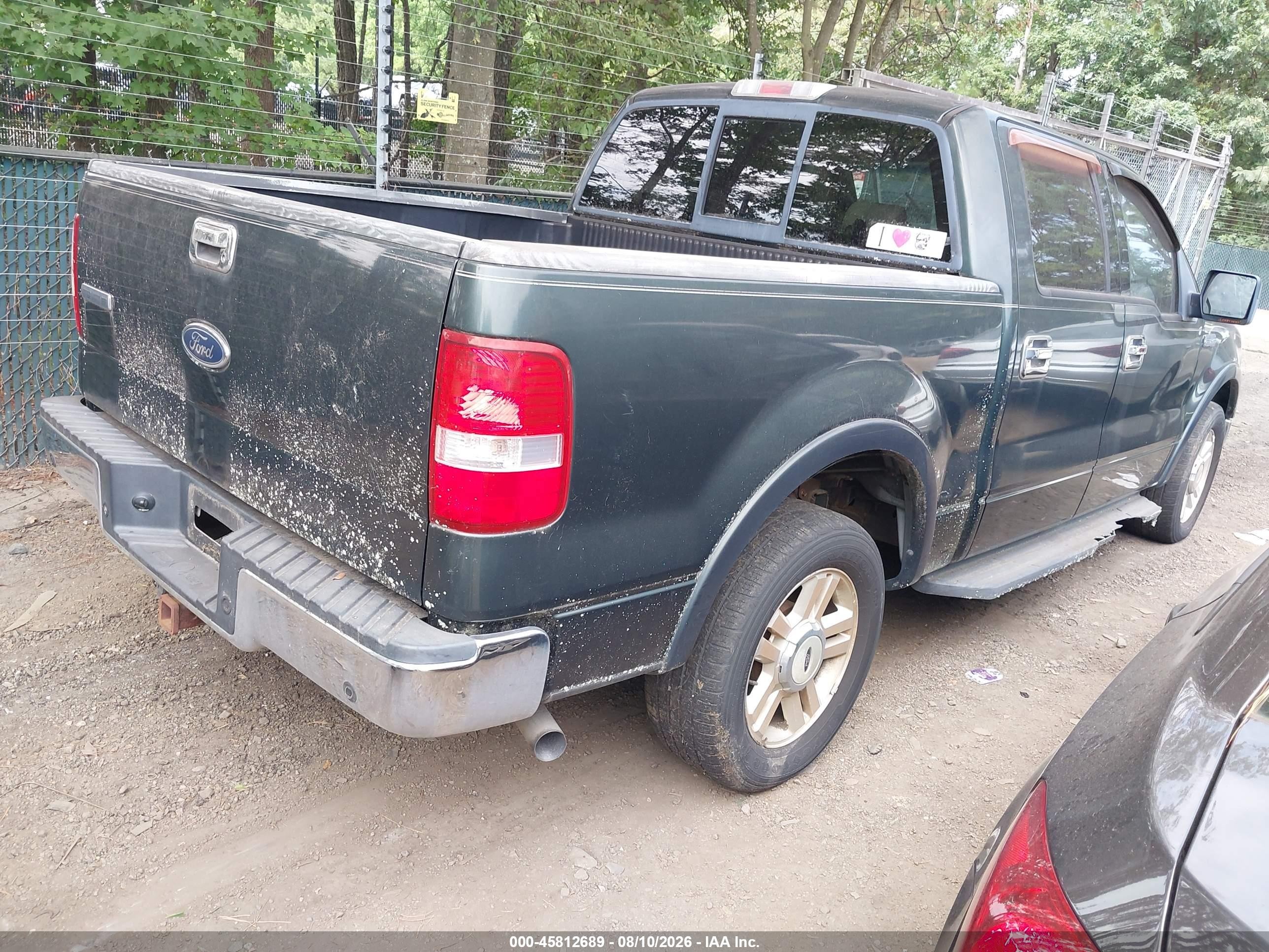 2004 Ford F-150 Lariat/xlt Green vin: 1FTPW12554FA28942