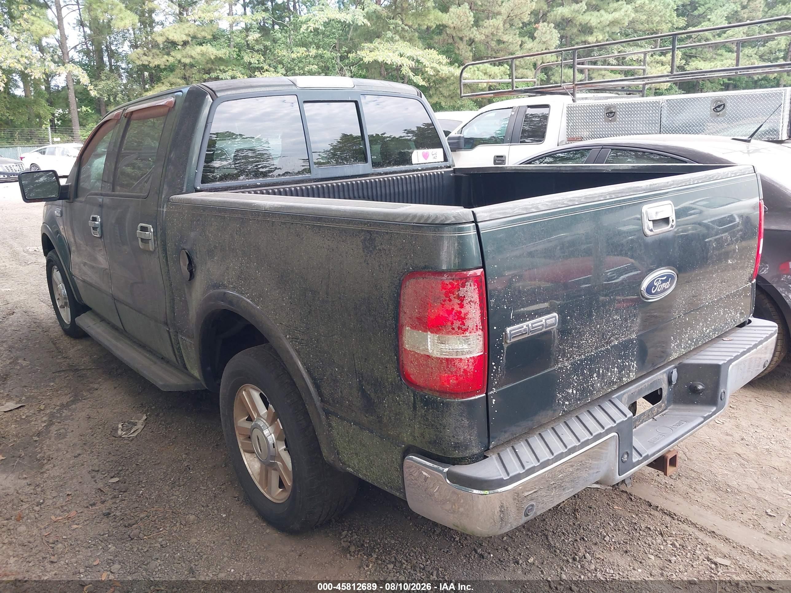 2004 Ford F-150 Lariat/xlt Green vin: 1FTPW12554FA28942