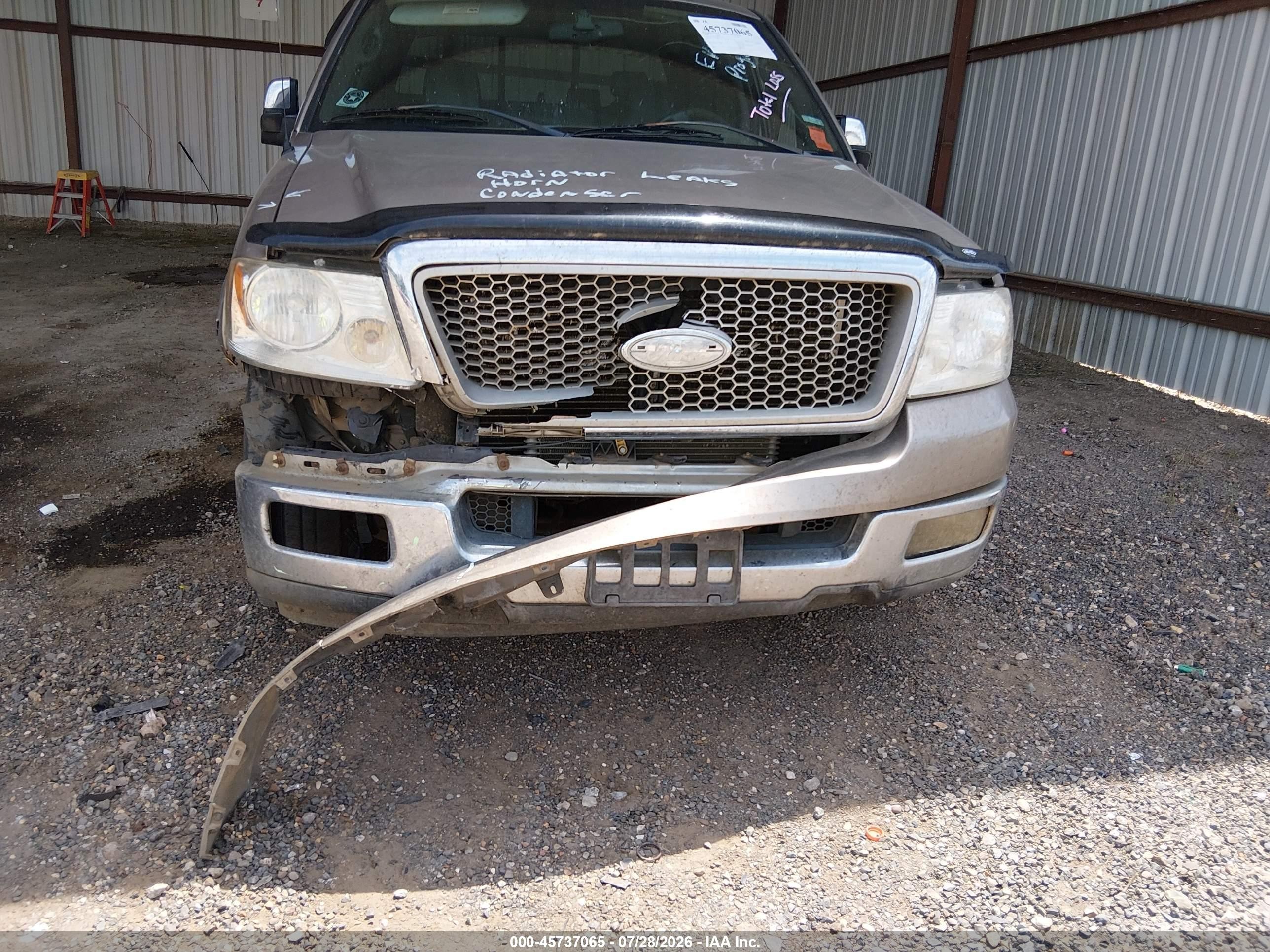 2004 Ford F-150 Lariat/xlt Champagne vin: 1FTPW12554KB72126