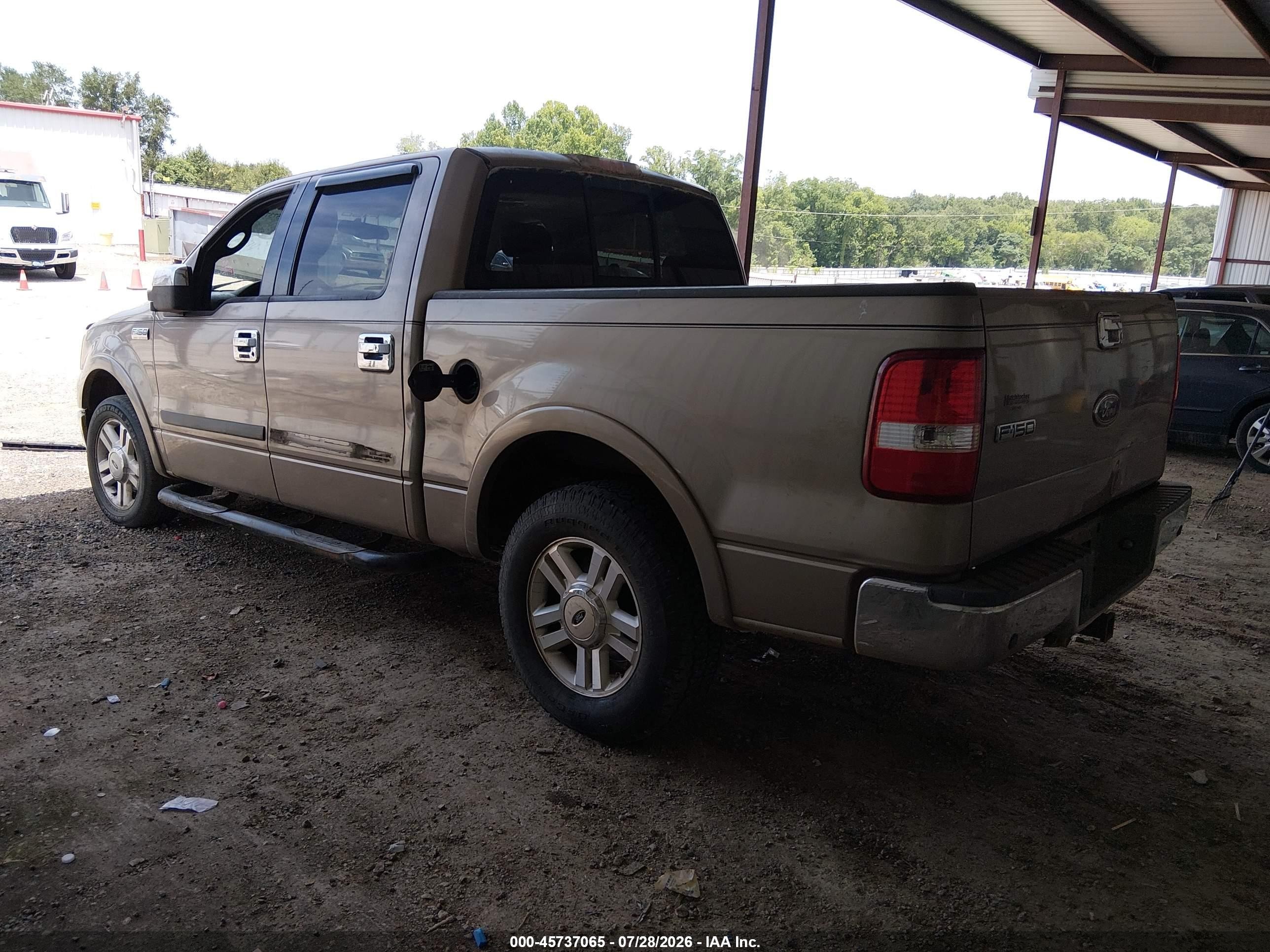 2004 Ford F-150 Lariat/xlt Champagne vin: 1FTPW12554KB72126