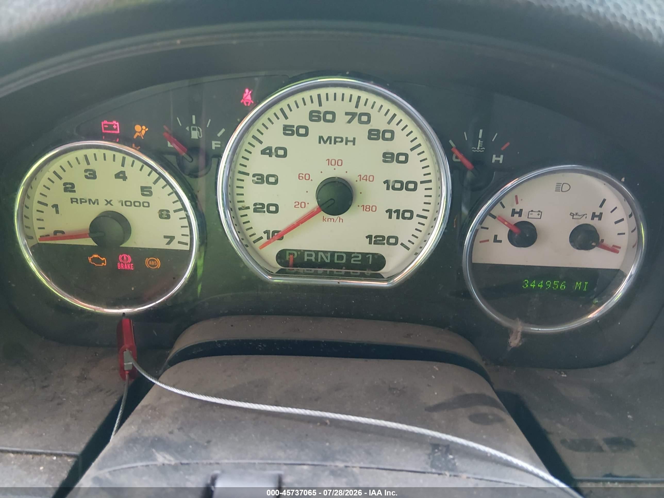2004 Ford F-150 Lariat/xlt Champagne vin: 1FTPW12554KB72126