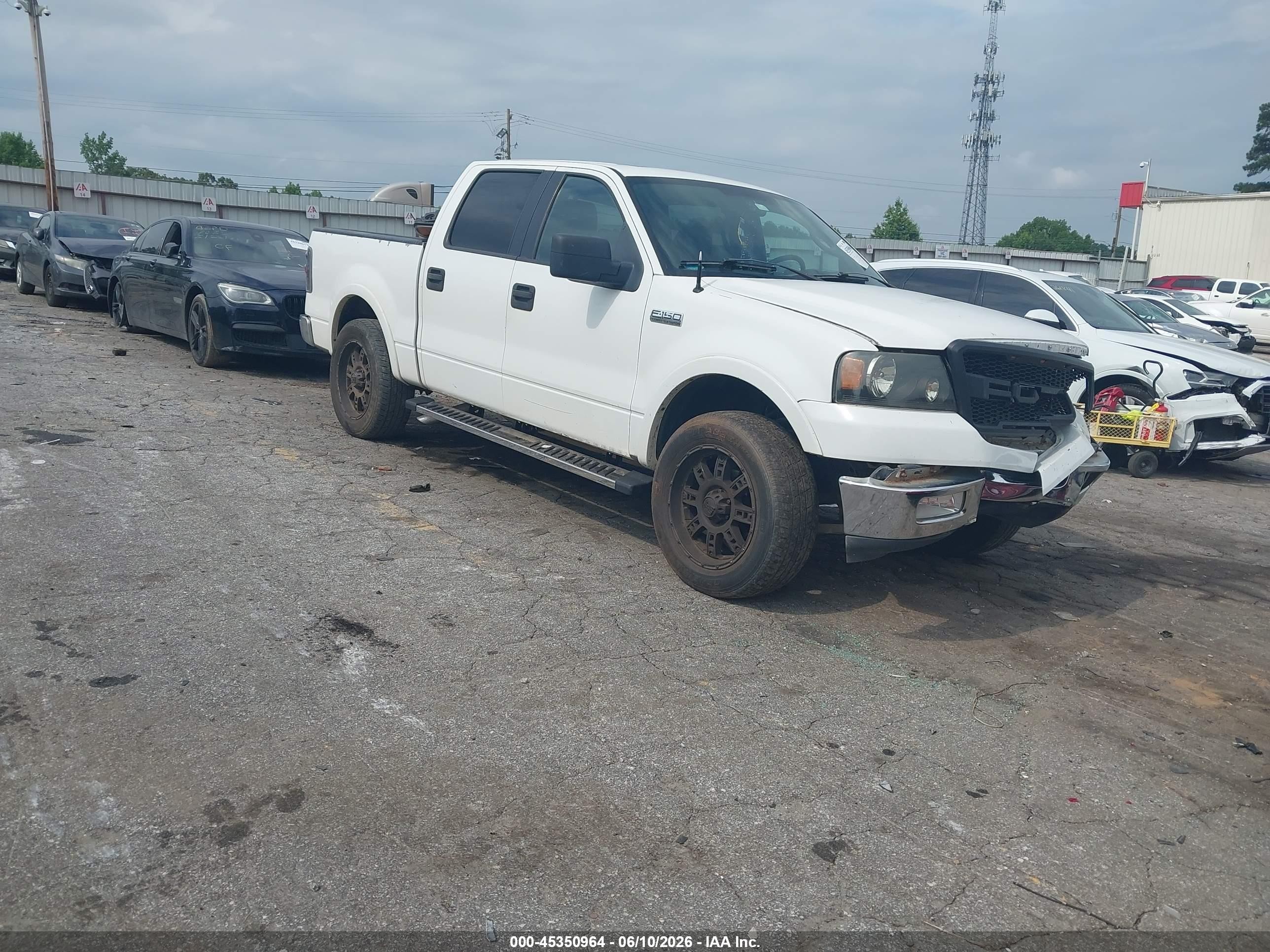 2005 Ford F-150 Lariat/xlt White vin: 1FTPW12555FA68195