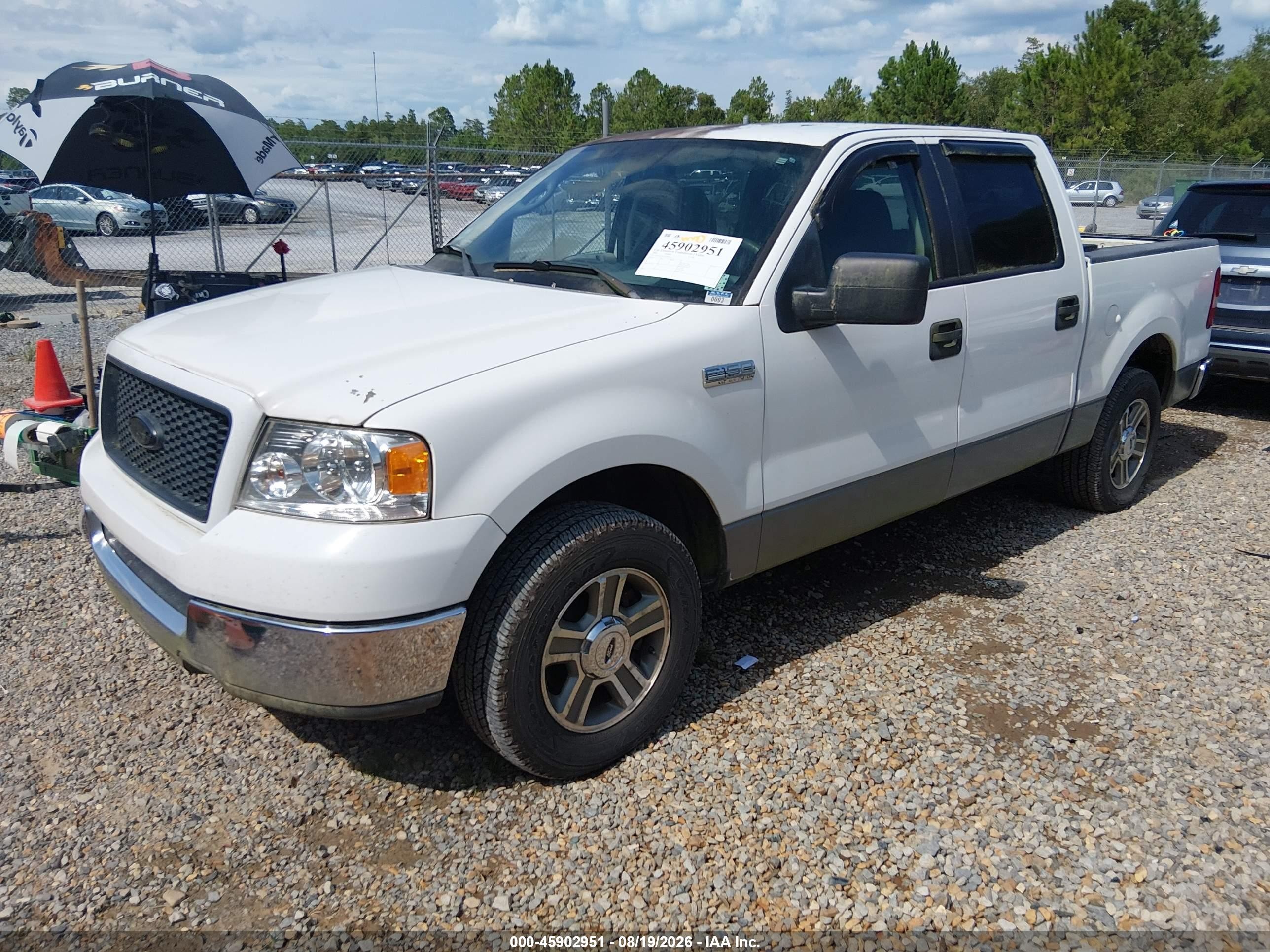 2005 Ford F-150 Lariat/xlt White vin: 1FTPW12555FB57524