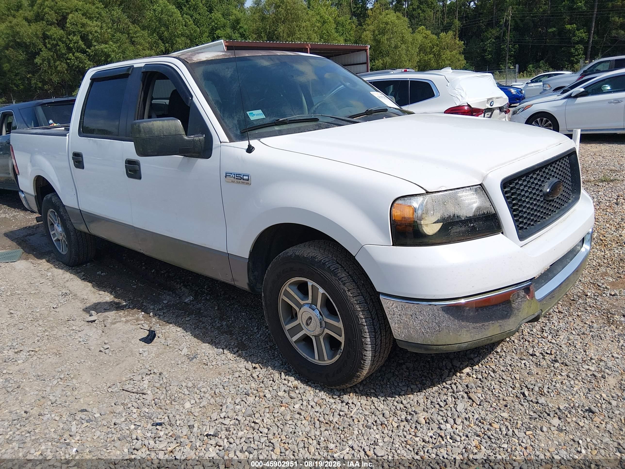 2005 Ford F-150 Lariat/xlt White vin: 1FTPW12555FB57524