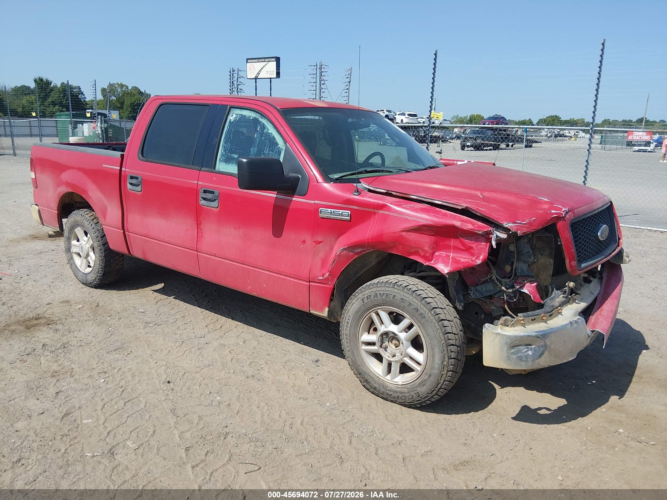 2004 Ford F-150 Lariat/xlt Red vin: 1FTPW12564KC43219