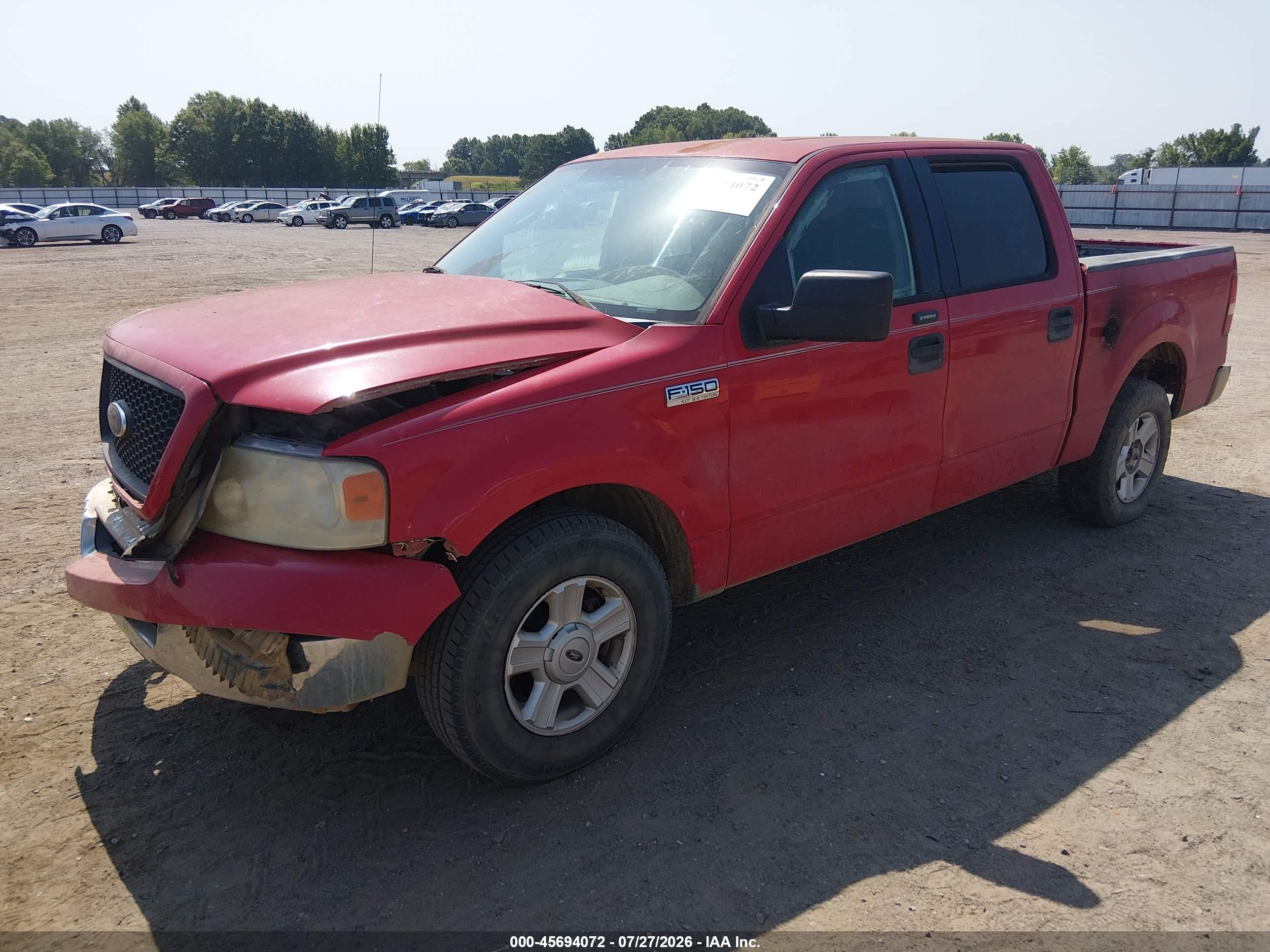 2004 Ford F-150 Lariat/xlt Red vin: 1FTPW12564KC43219