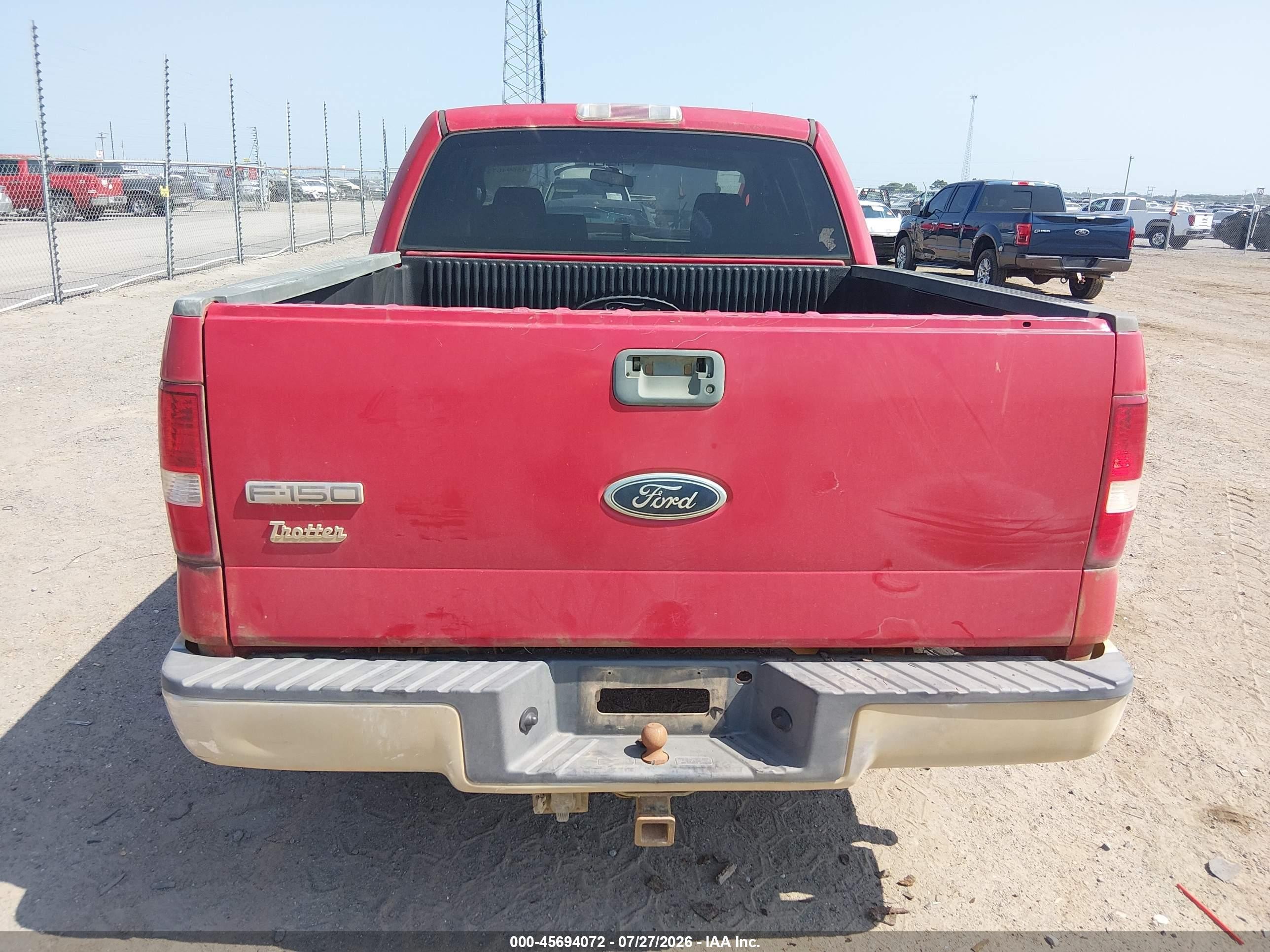 2004 Ford F-150 Lariat/xlt Red vin: 1FTPW12564KC43219