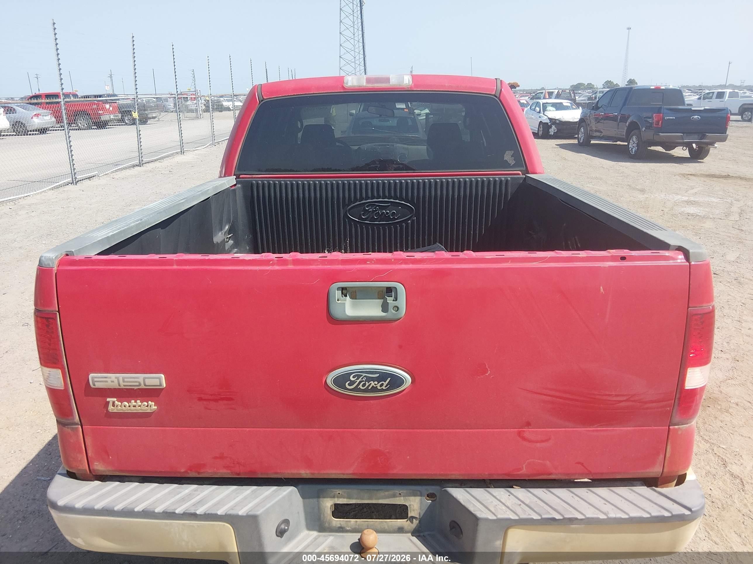2004 Ford F-150 Lariat/xlt Red vin: 1FTPW12564KC43219