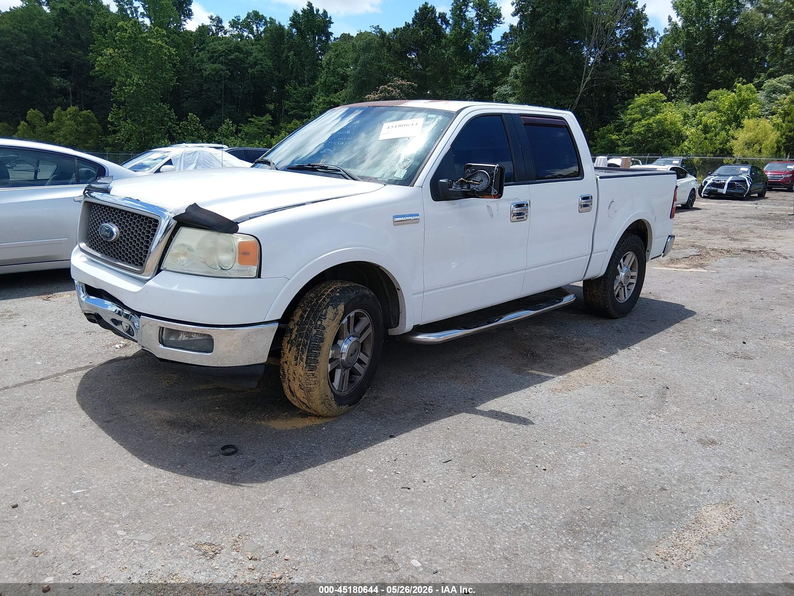 2005 Ford F-150 Lariat/xlt White vin: 1FTPW12565KE27609