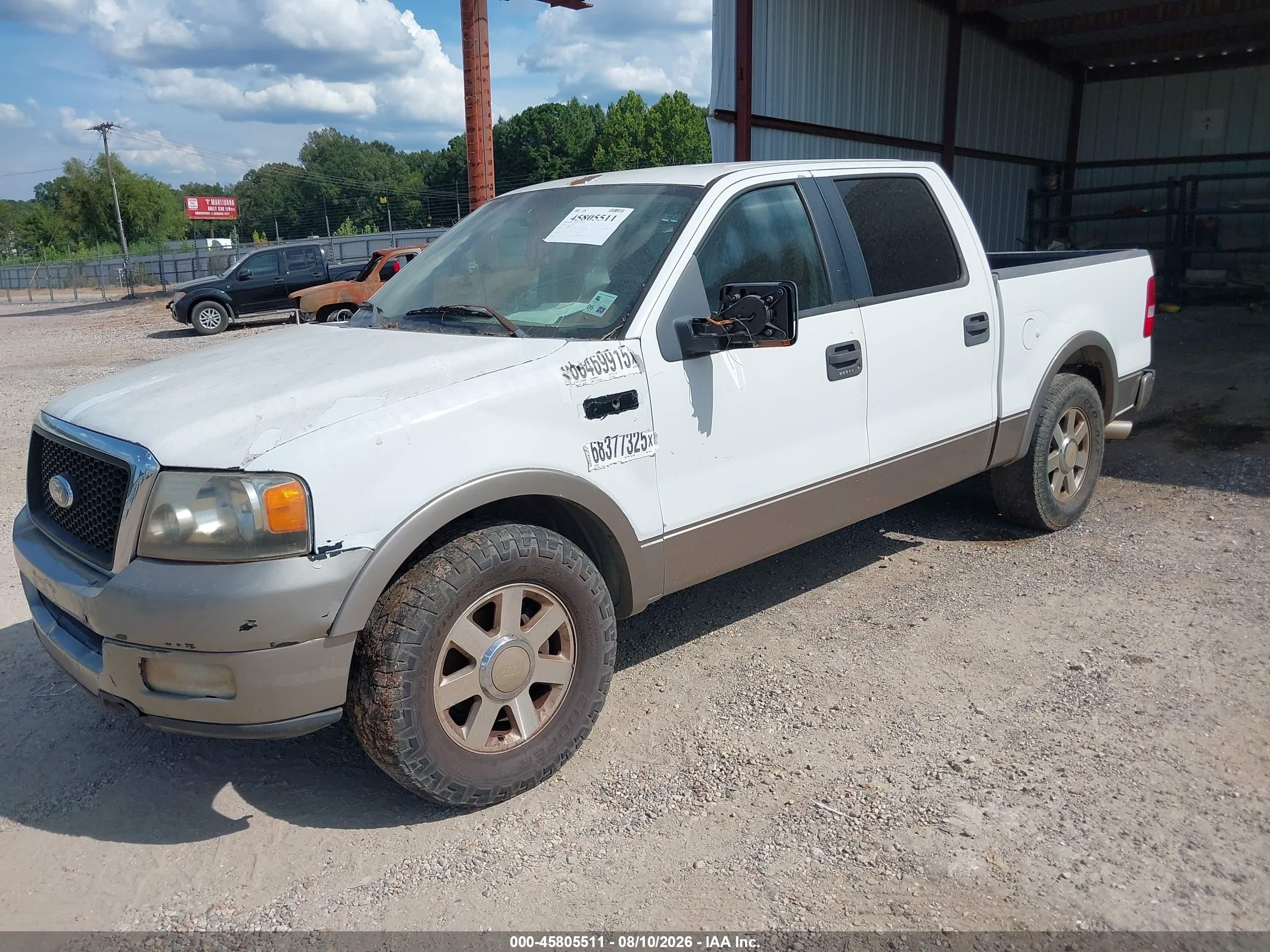 2005 Ford F-150 Lariat/xlt Белый vin: 1FTPW12565KE45723