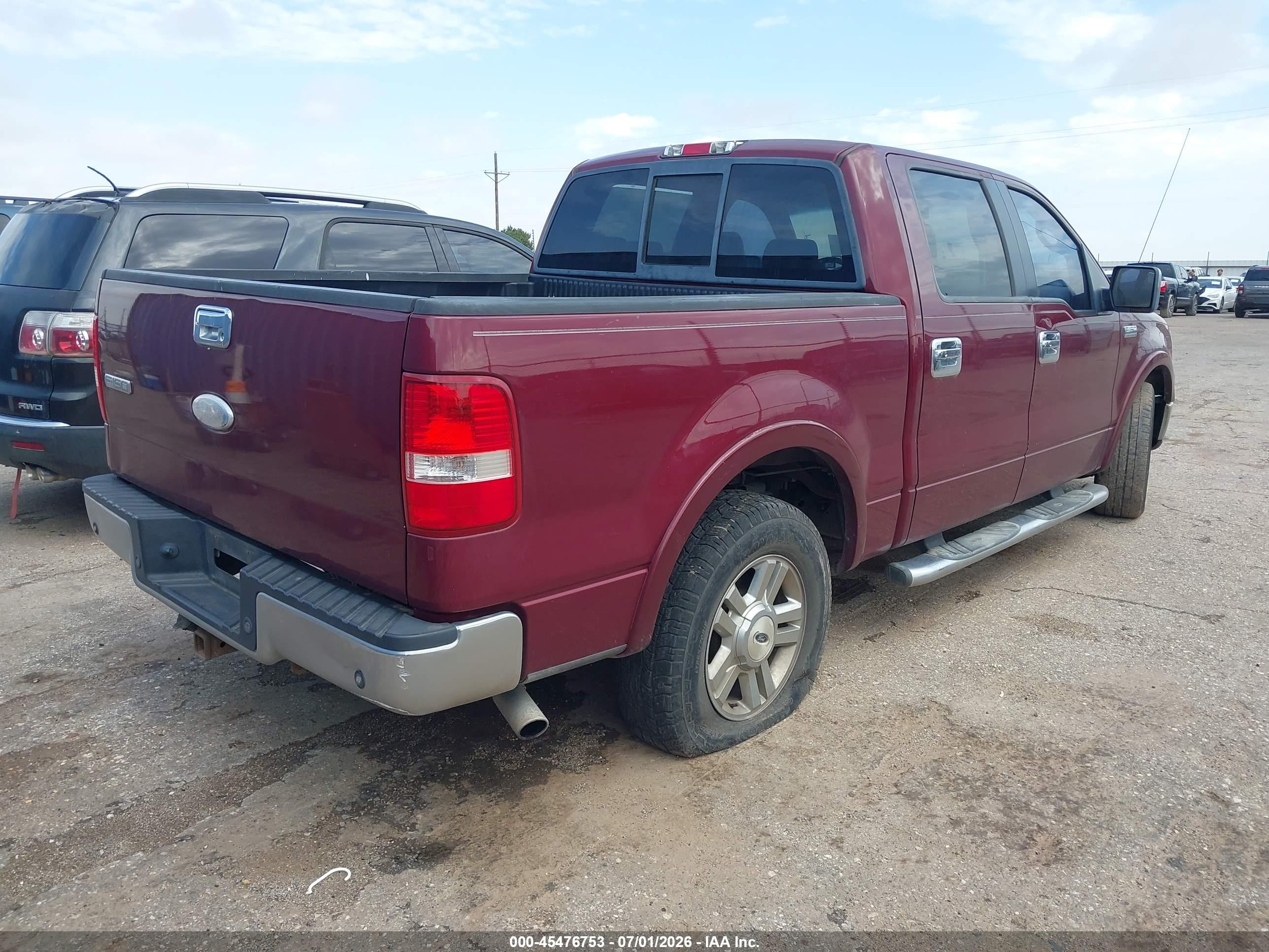 2006 Ford F-150 Lariat/xlt Red vin: 1FTPW12566KA94331