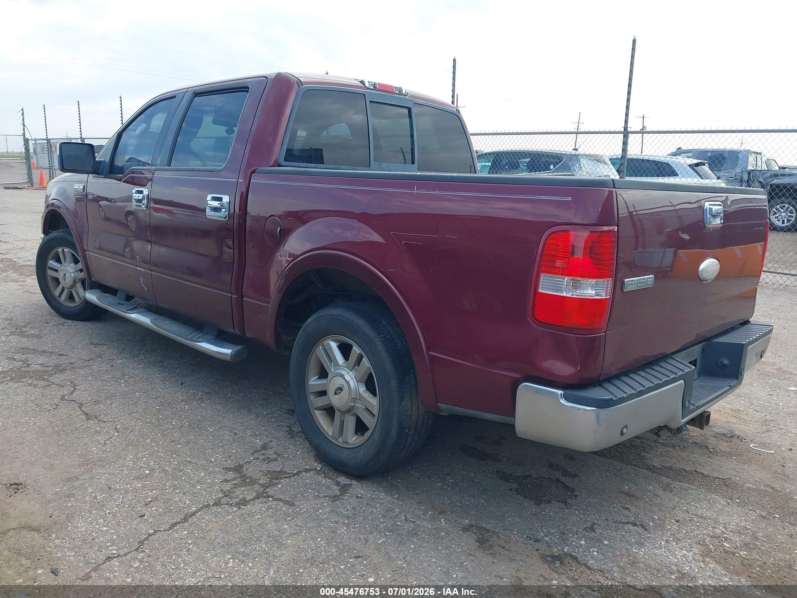 2006 Ford F-150 Lariat/xlt Red vin: 1FTPW12566KA94331