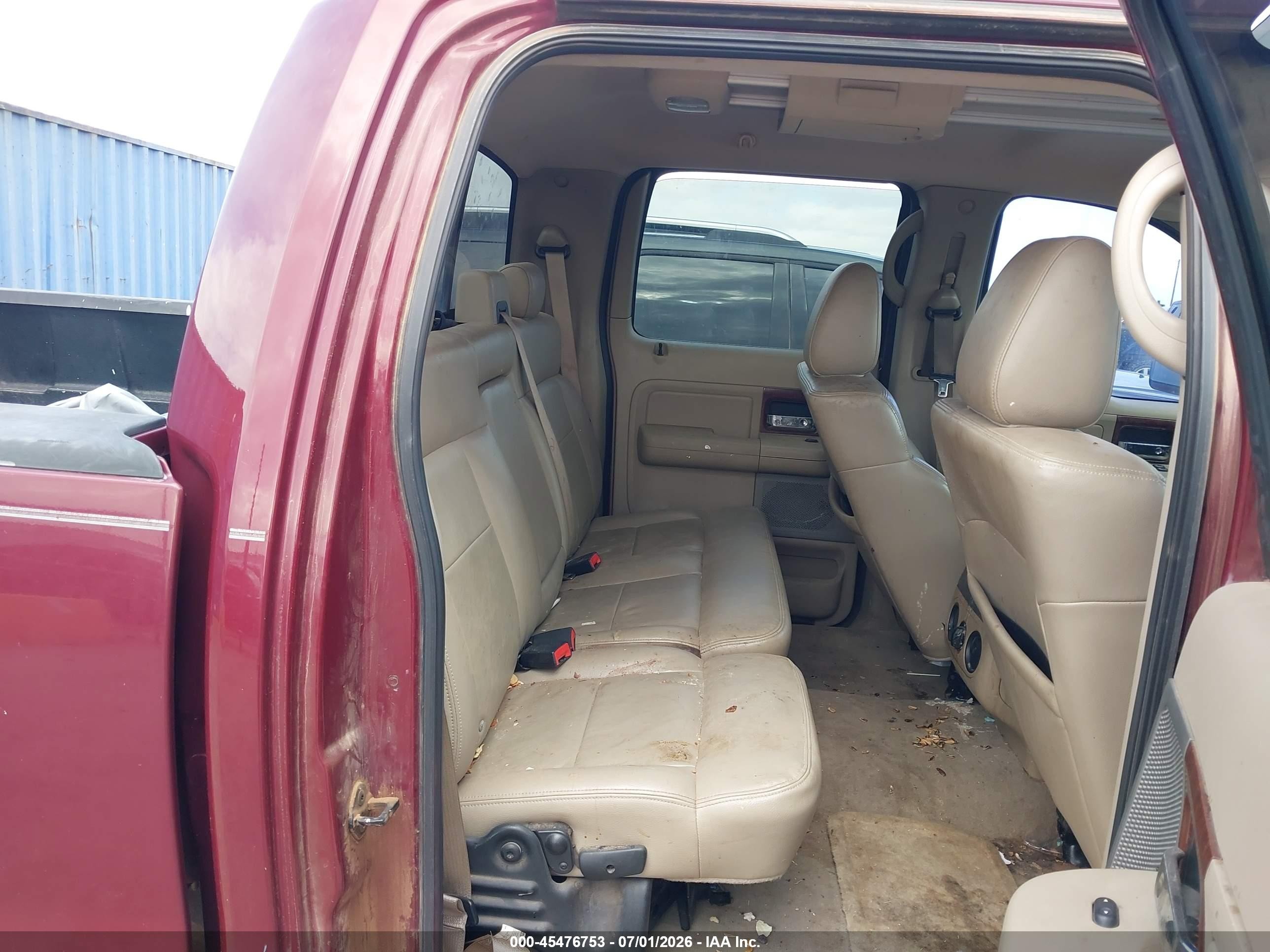 2006 Ford F-150 Lariat/xlt Red vin: 1FTPW12566KA94331
